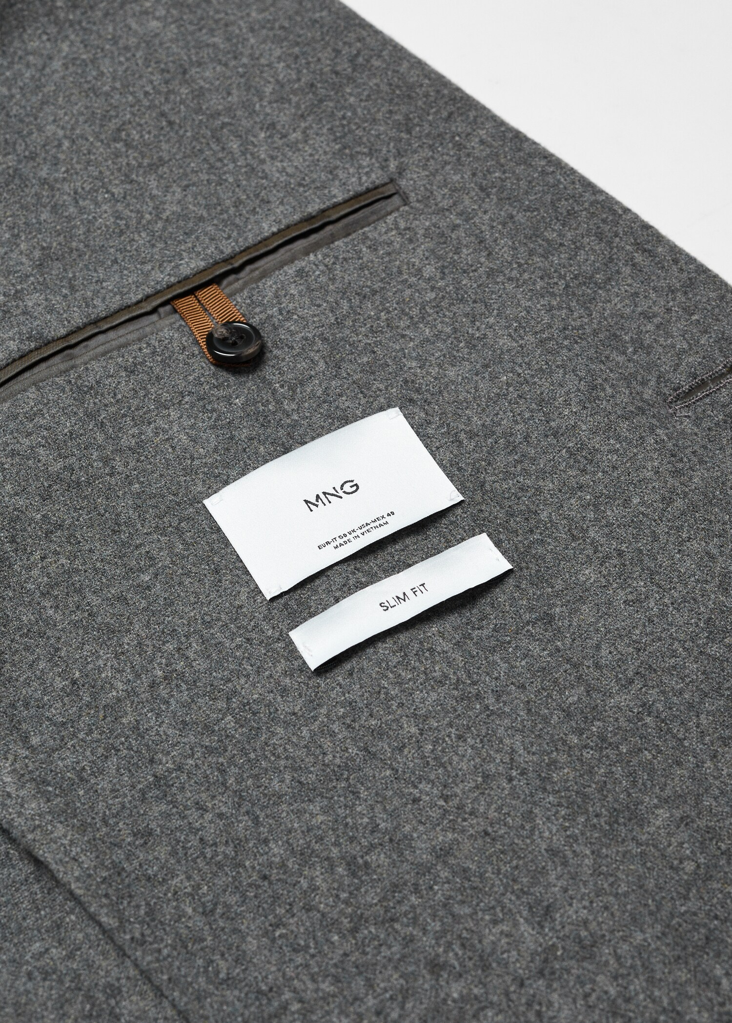 Veste slim fit laine à petits carreaux - Détail de l'article 8
