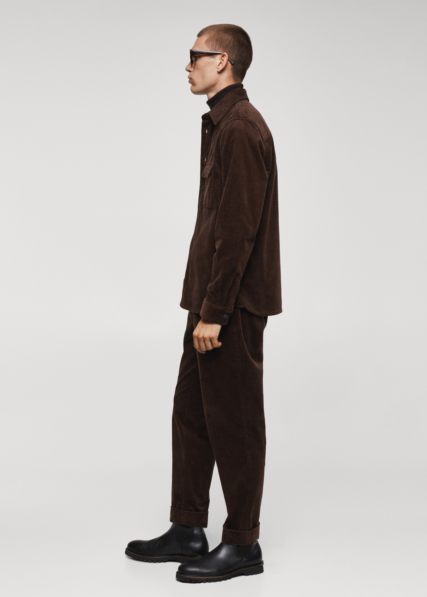 Corduroy pockets overshirt - Details of the article 2