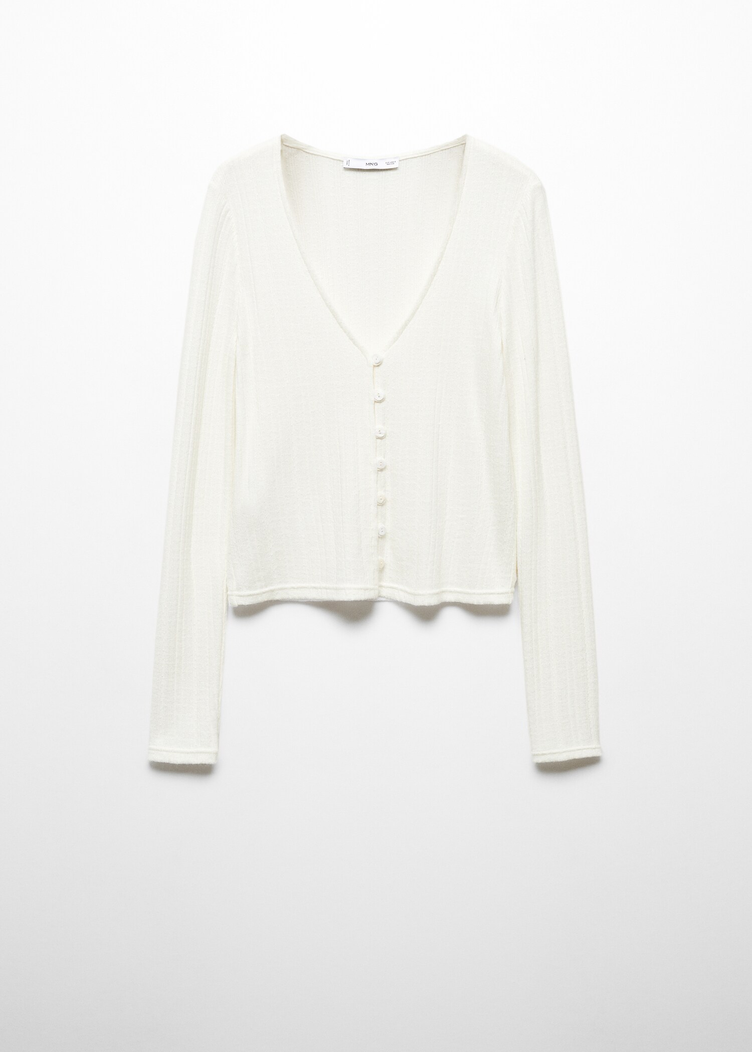 Knitted t-shirt with button - Article without model