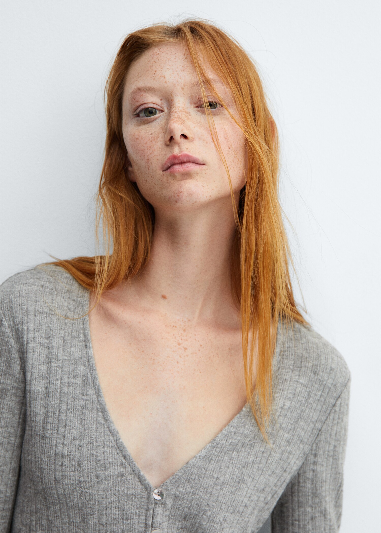 Stickad t-shirt knappar - Detaljer om artikeln 1