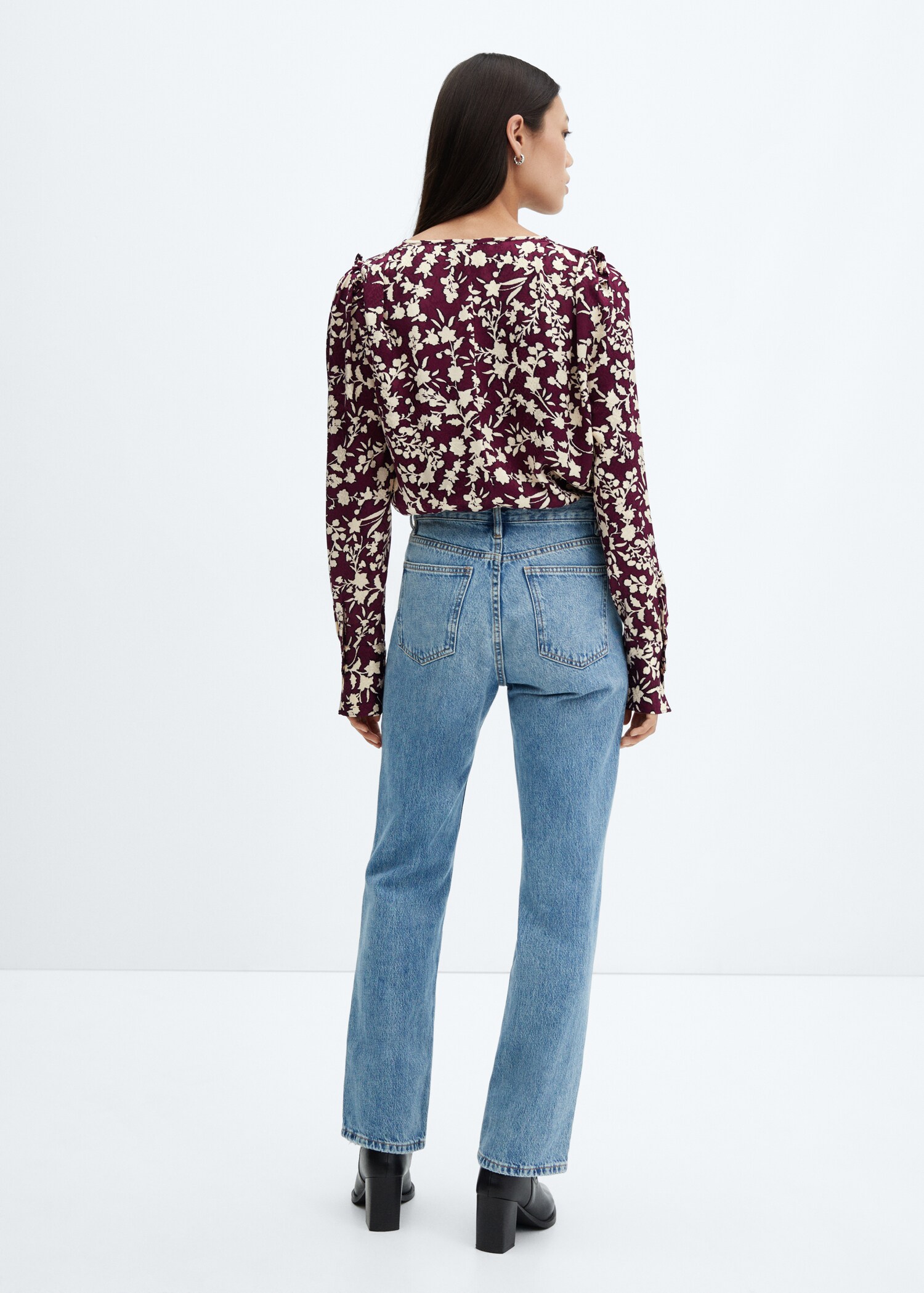 Bluse mit Blumenmuster - Rückseite des Artikels