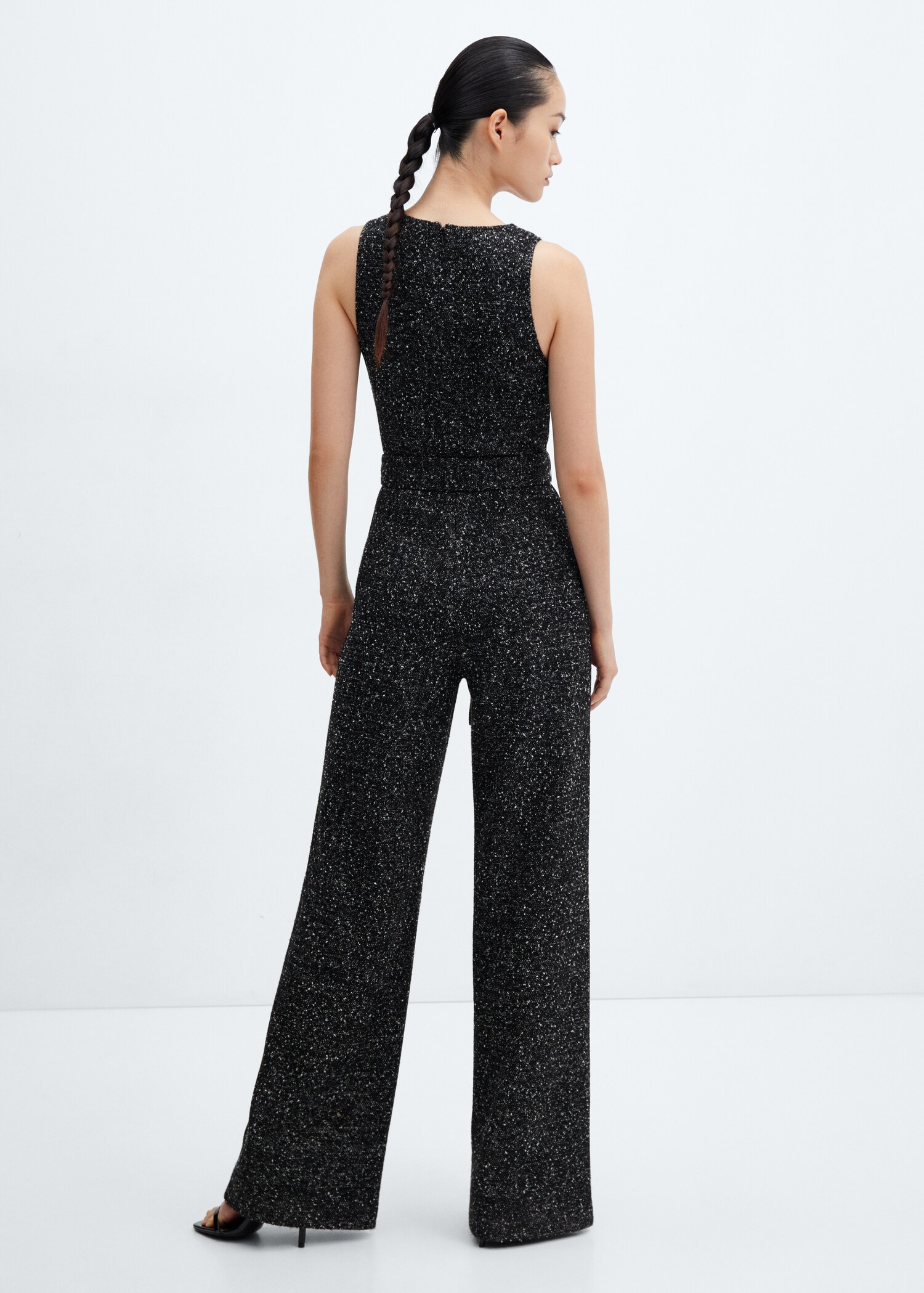 Marbled tweed jumpsuit - Reverse of the article