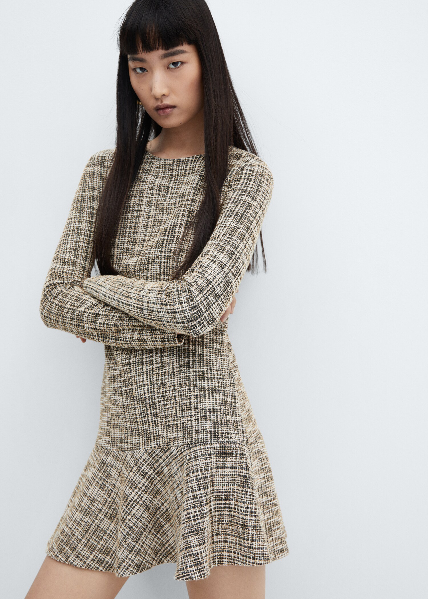 Marbled tweed dress - Medium plane