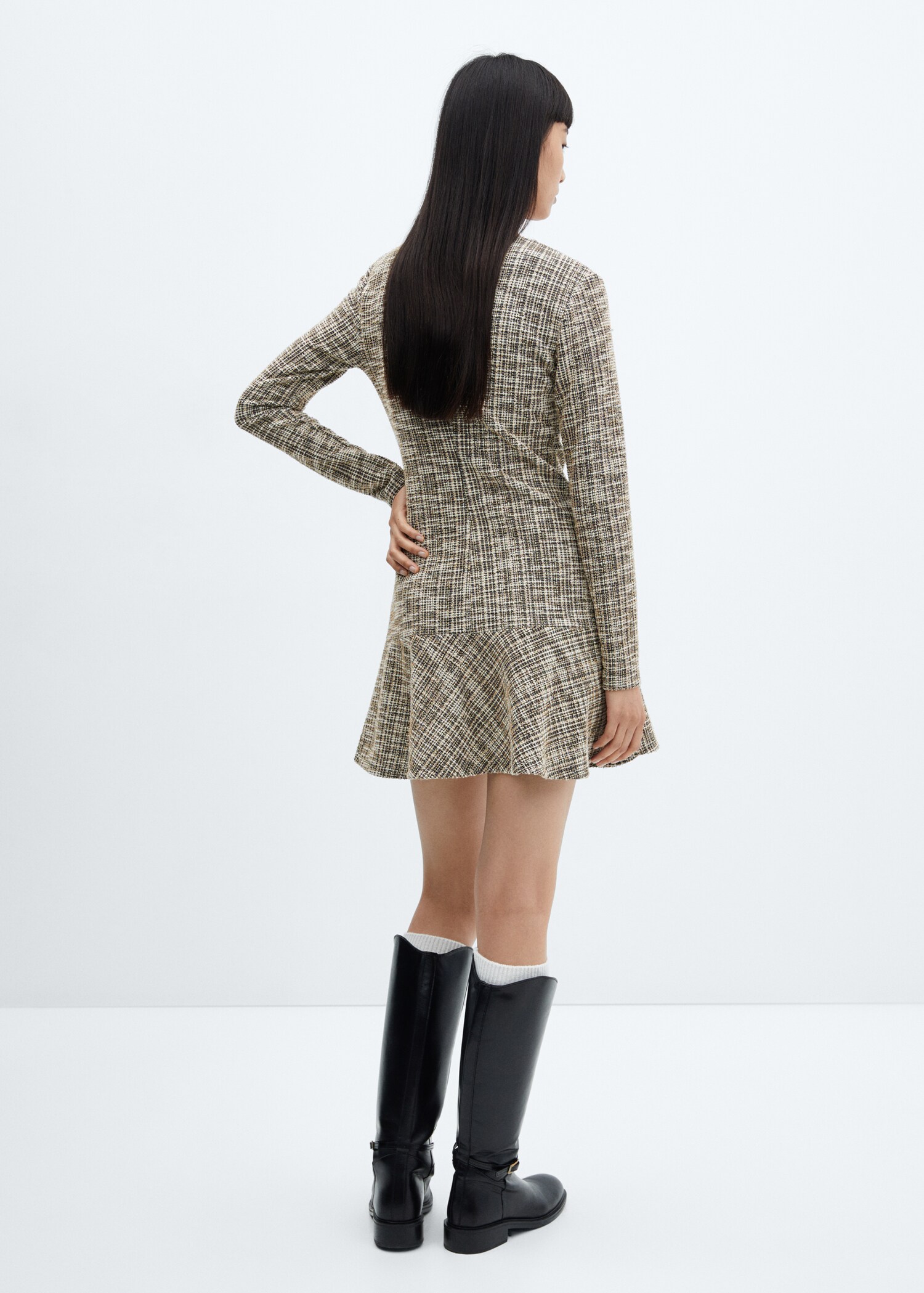 Marbled tweed dress - Reverse of the article