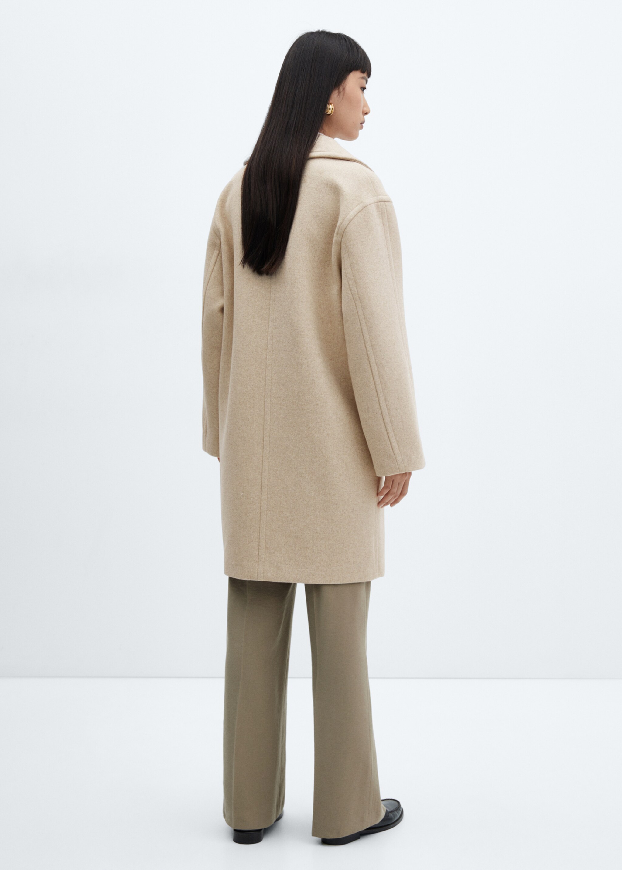 Midi maxi lapel coat - Reverse of the article