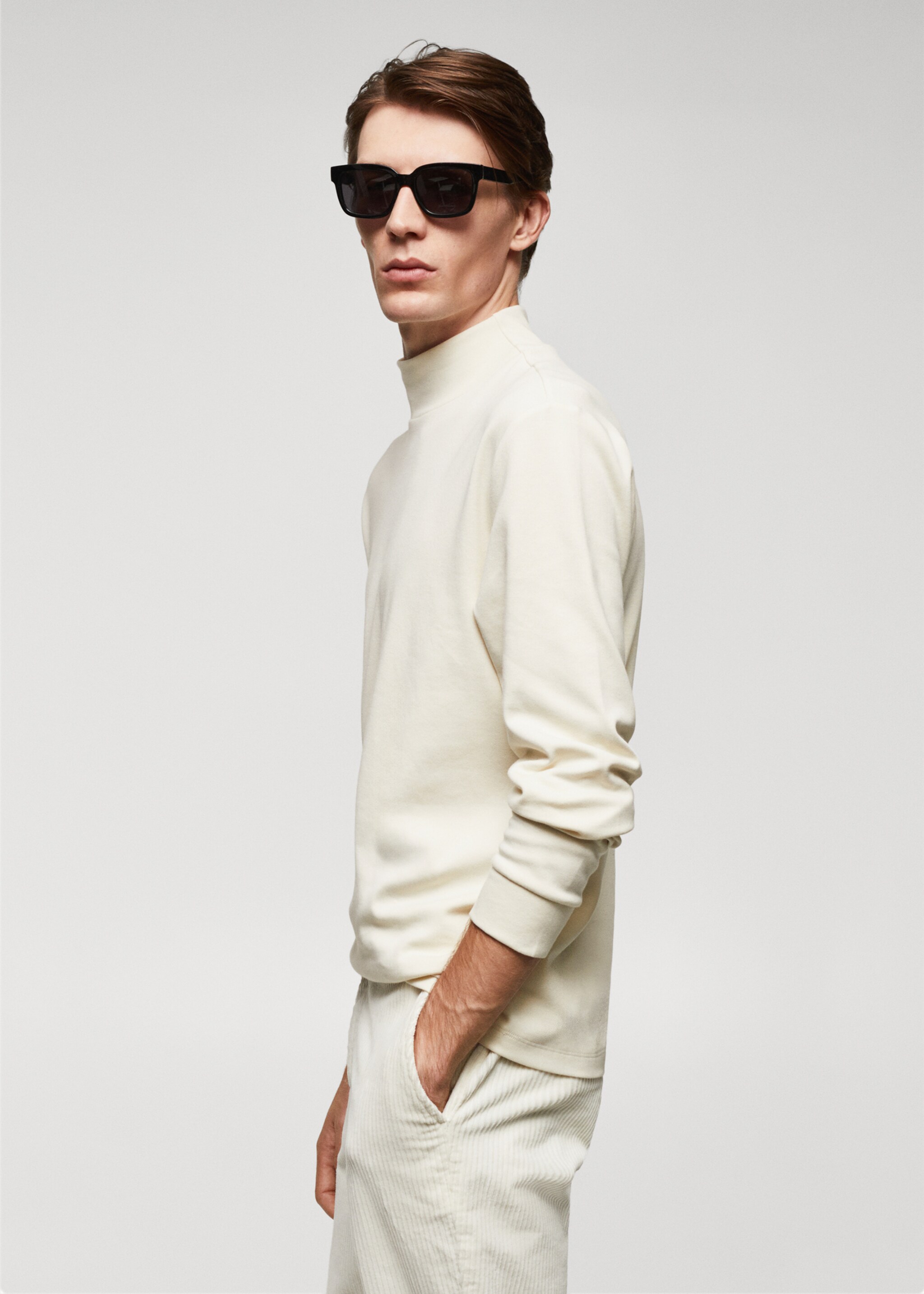 Perkins-neck long-sleeved t-shirt - Details of the article 2