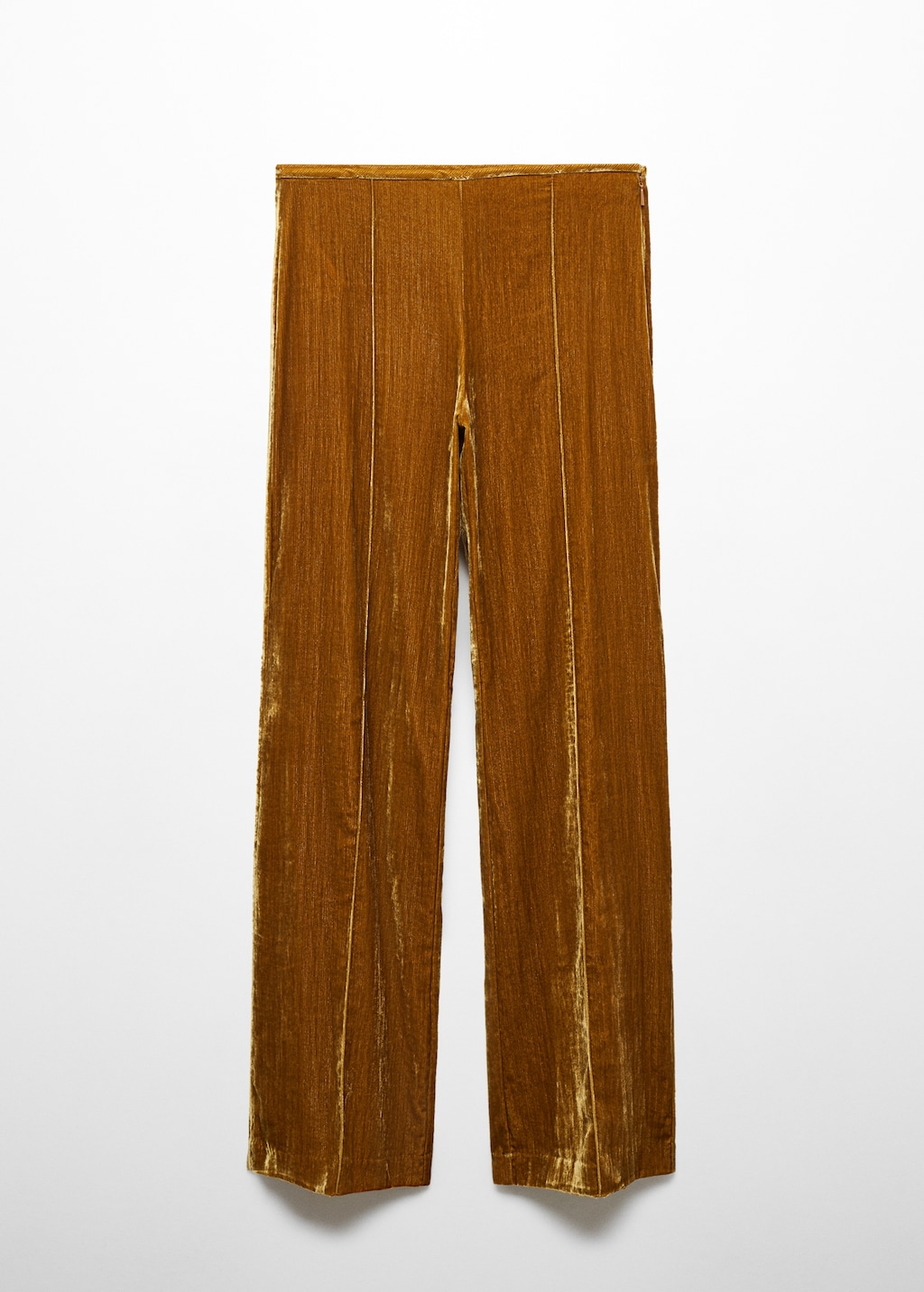 Velvet trousers with seam detail - Women | MANGO OUTLET USA Velvet trousers with seam detail - Women | MANGO OUTLET USA