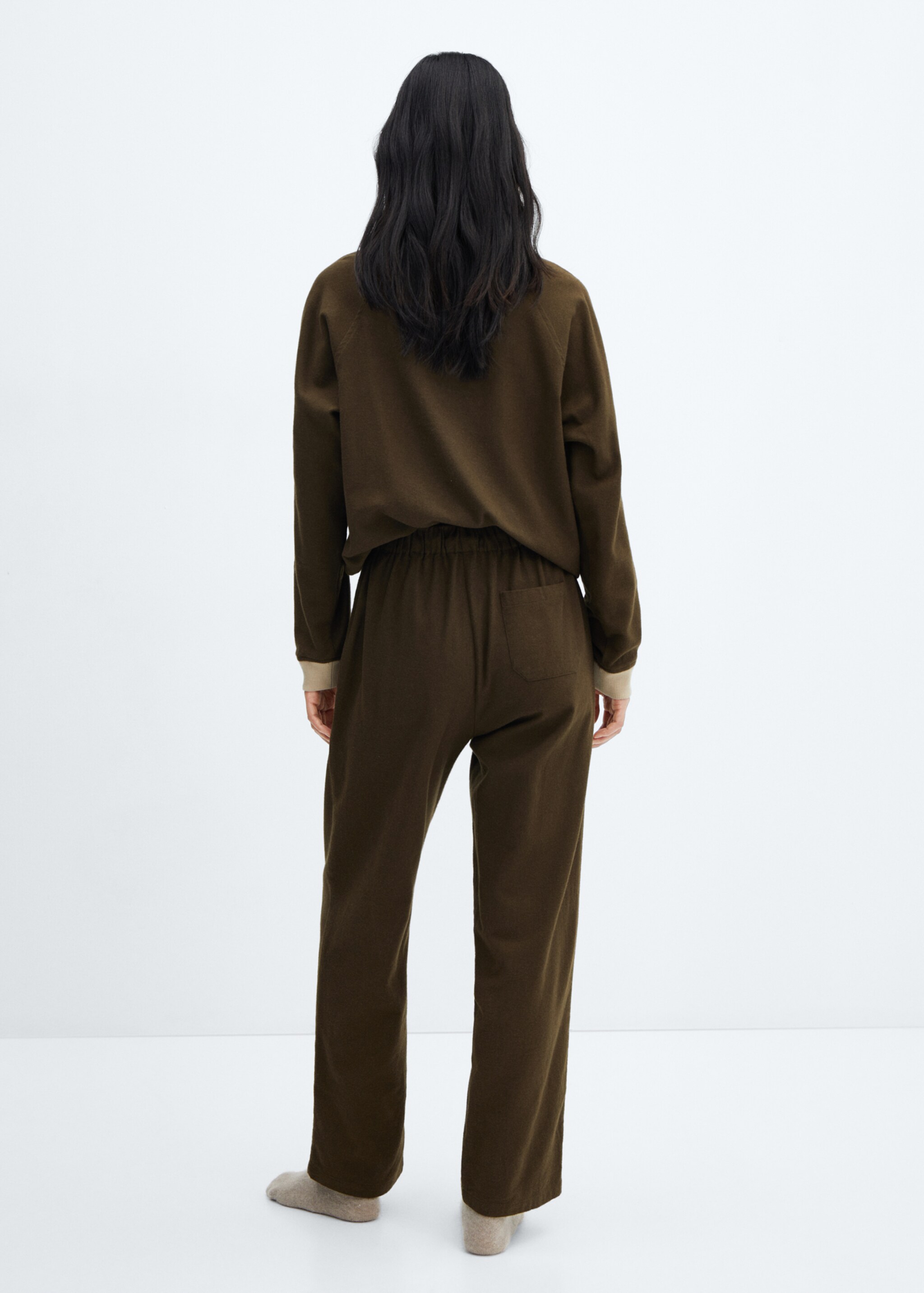Flannel sweatshirt with adjustable hem - Reverse of the article