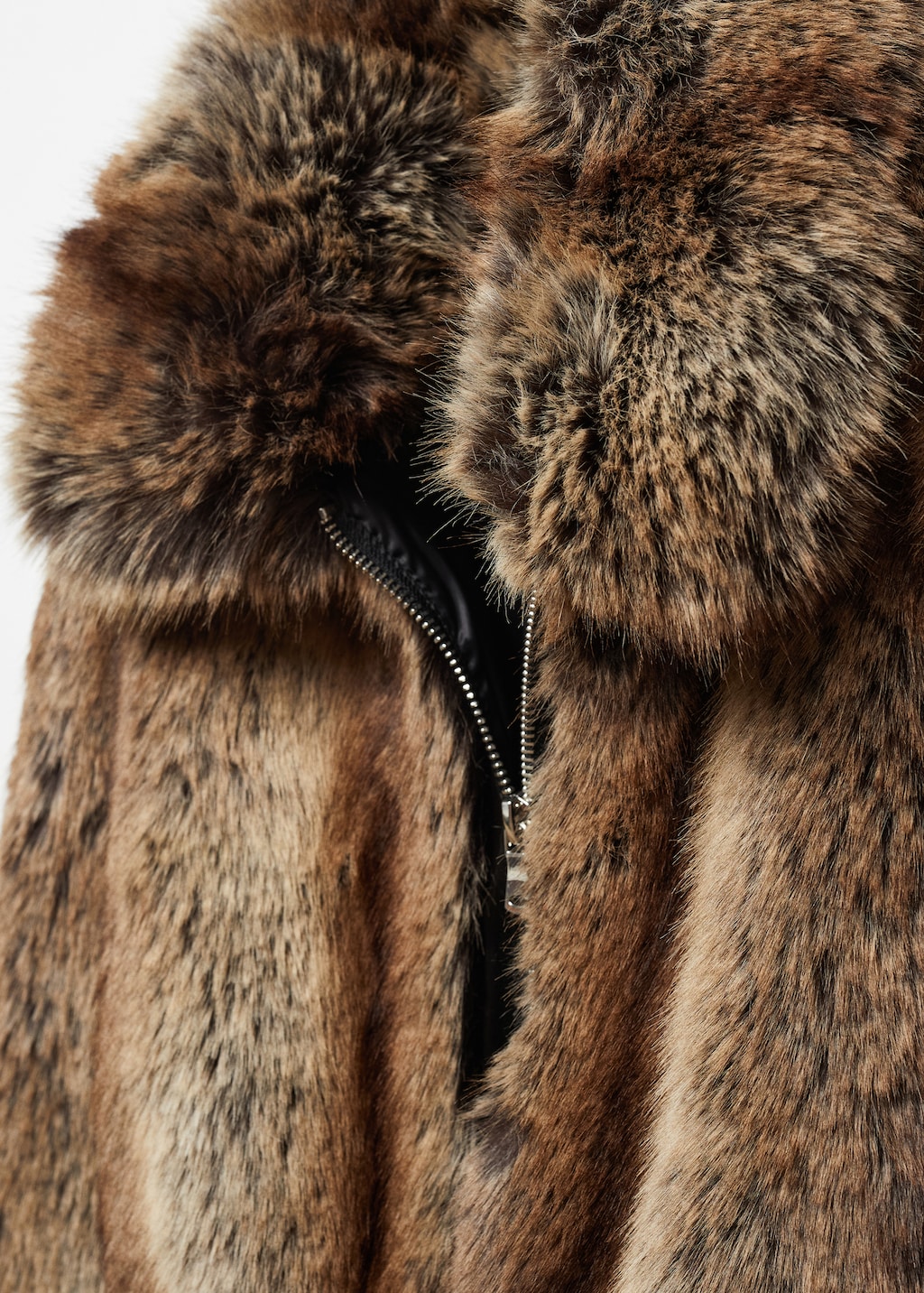 Cropped fur effect bomber jacket Women MANGO OUTLET USA
