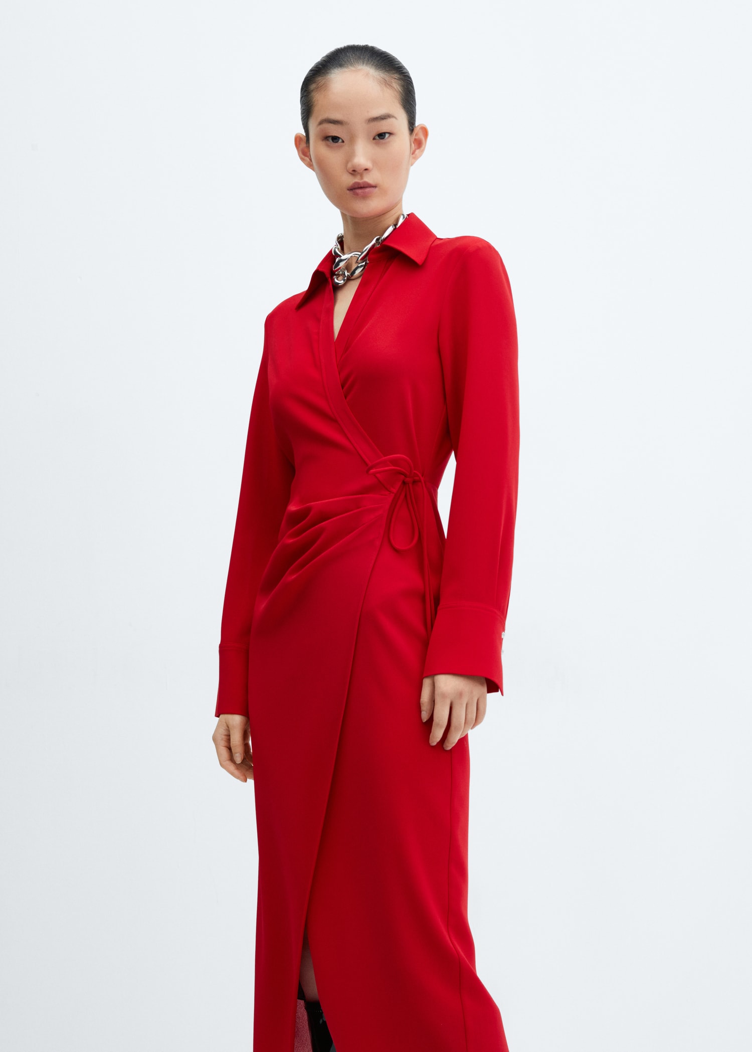 Wrap shirt dress Women MANGO OUTLET USA - Main Image