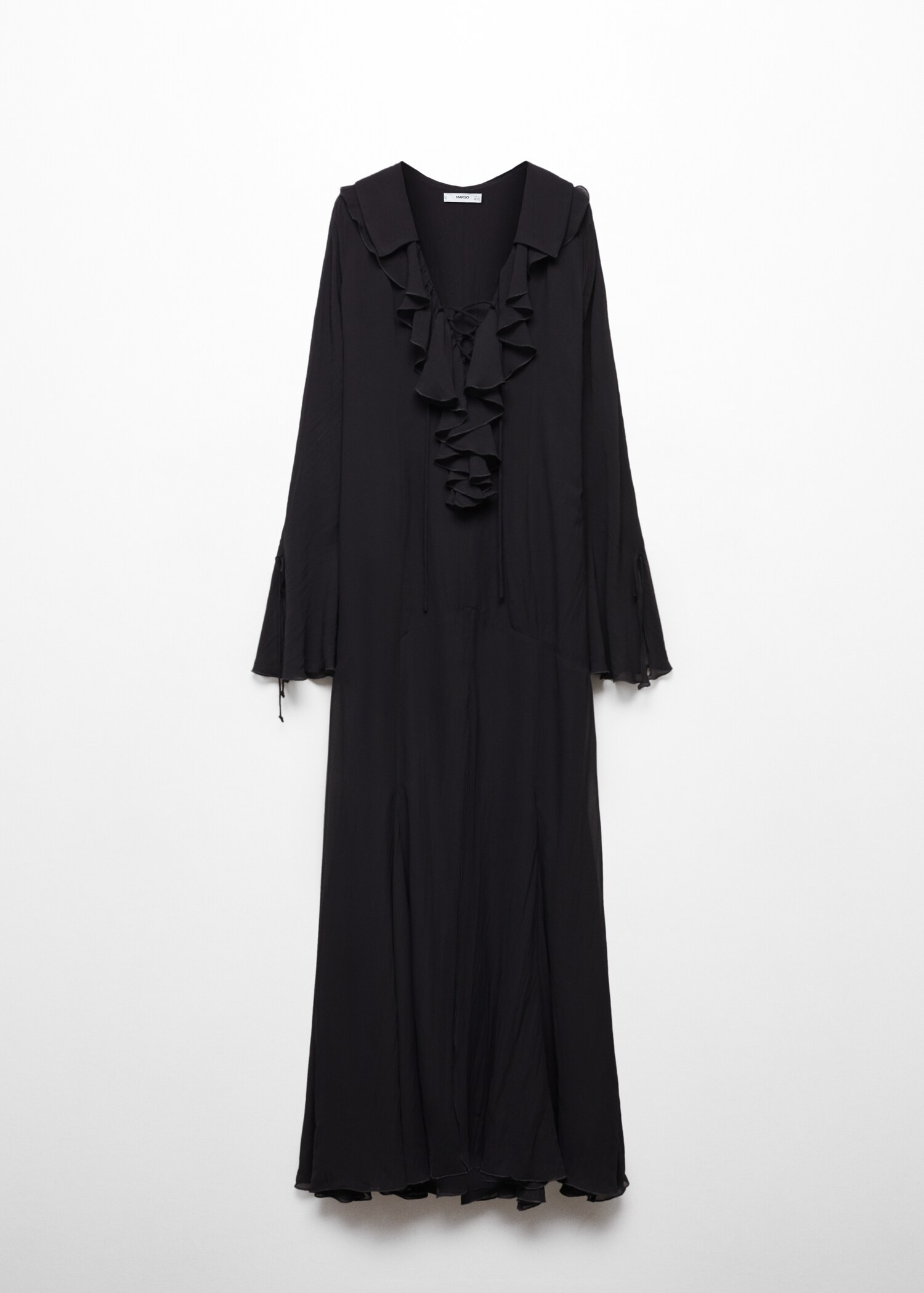 Flared dress with ruffled sleeves - Article without model