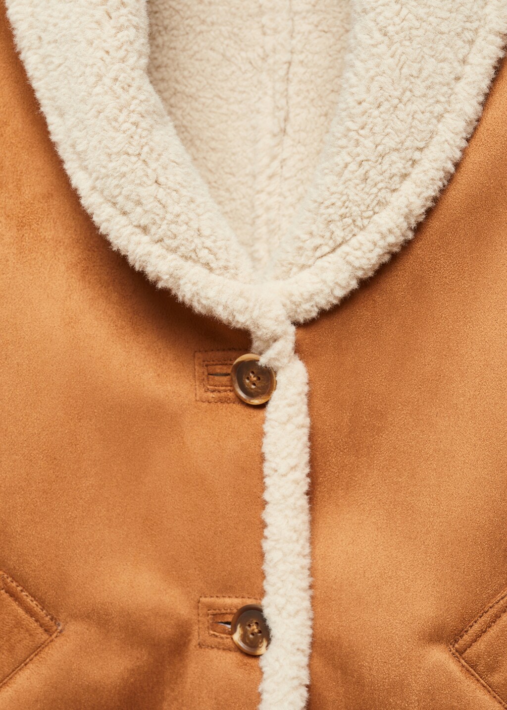 Jacket with shearling-effect lining - Teen Girl | MANGO