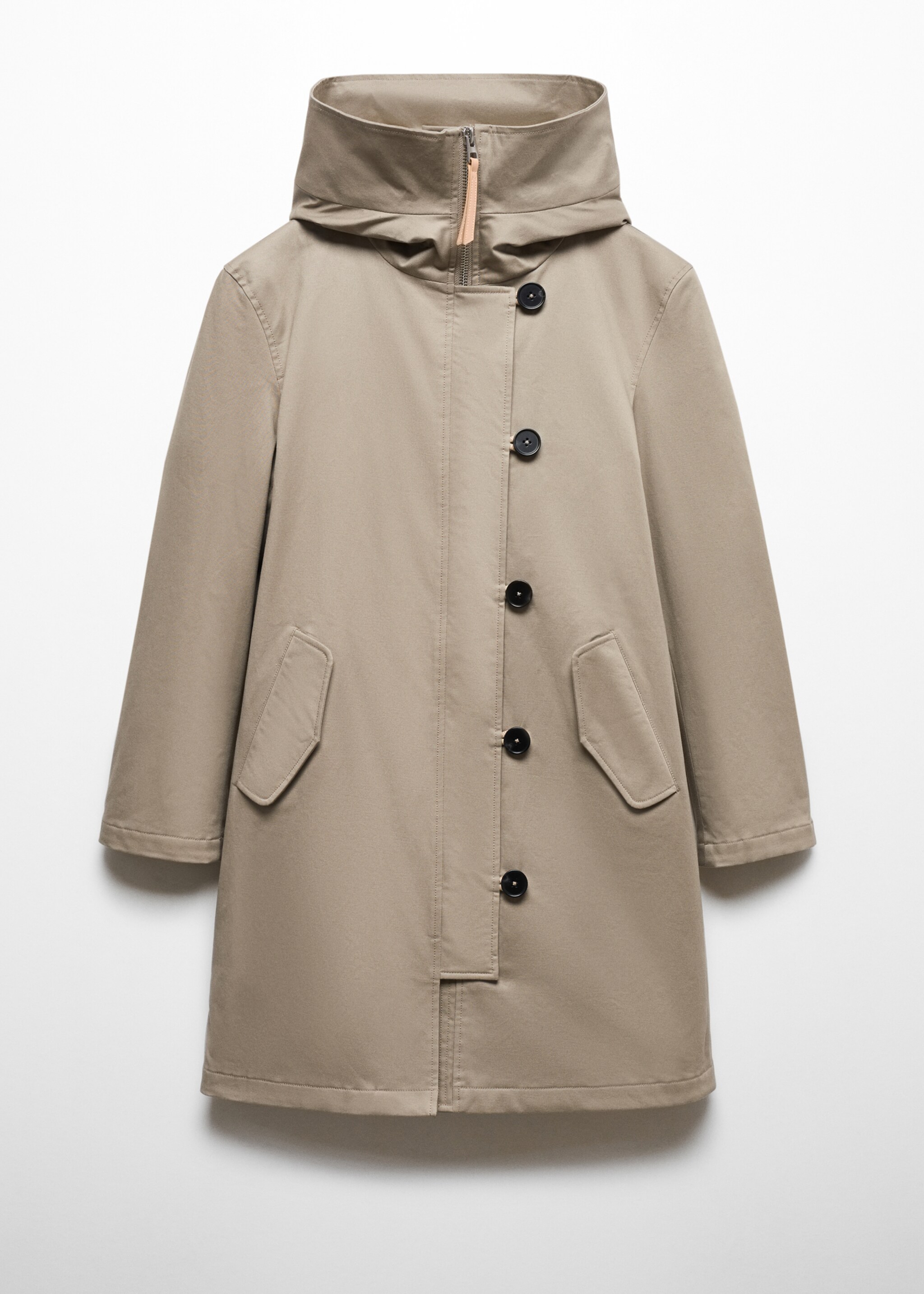 Parka midi col imitation mouton retourné - Article sans modèle
