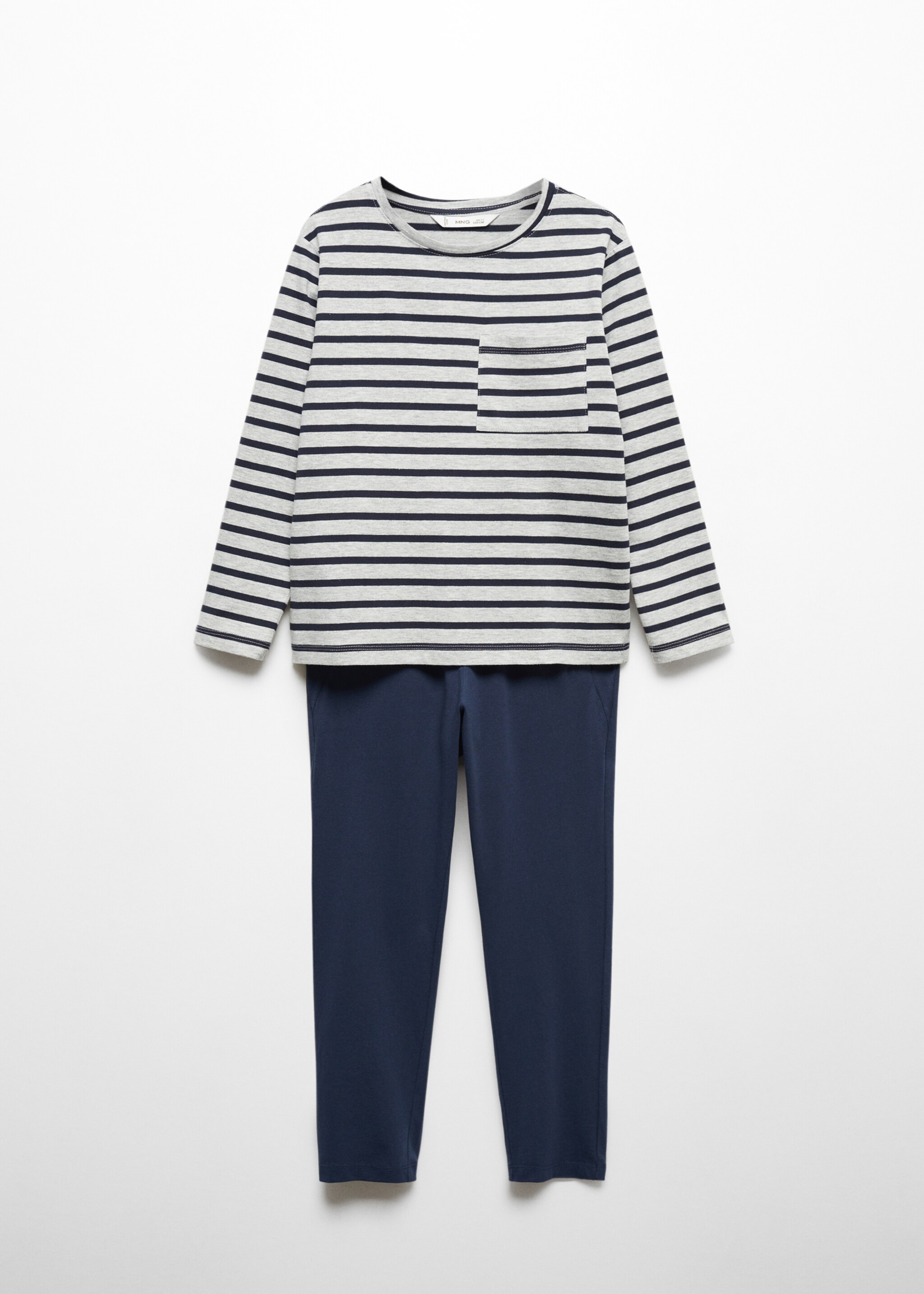 Striped cotton long pyjama - Details of the article 0