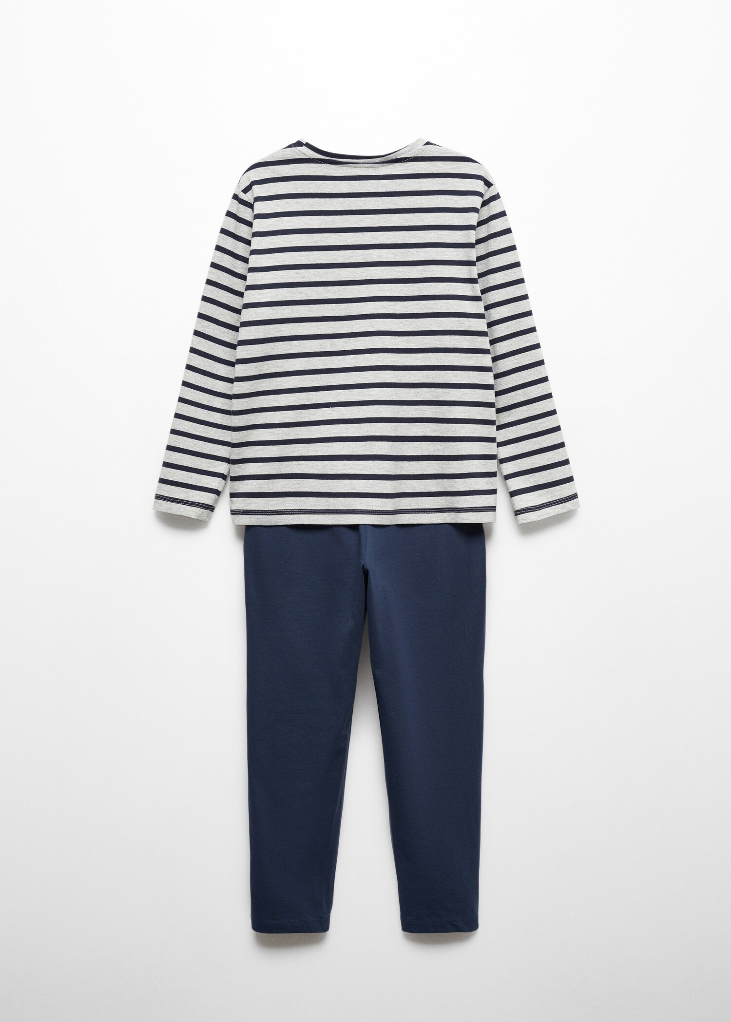 Striped cotton long pyjama - Reverse of the article