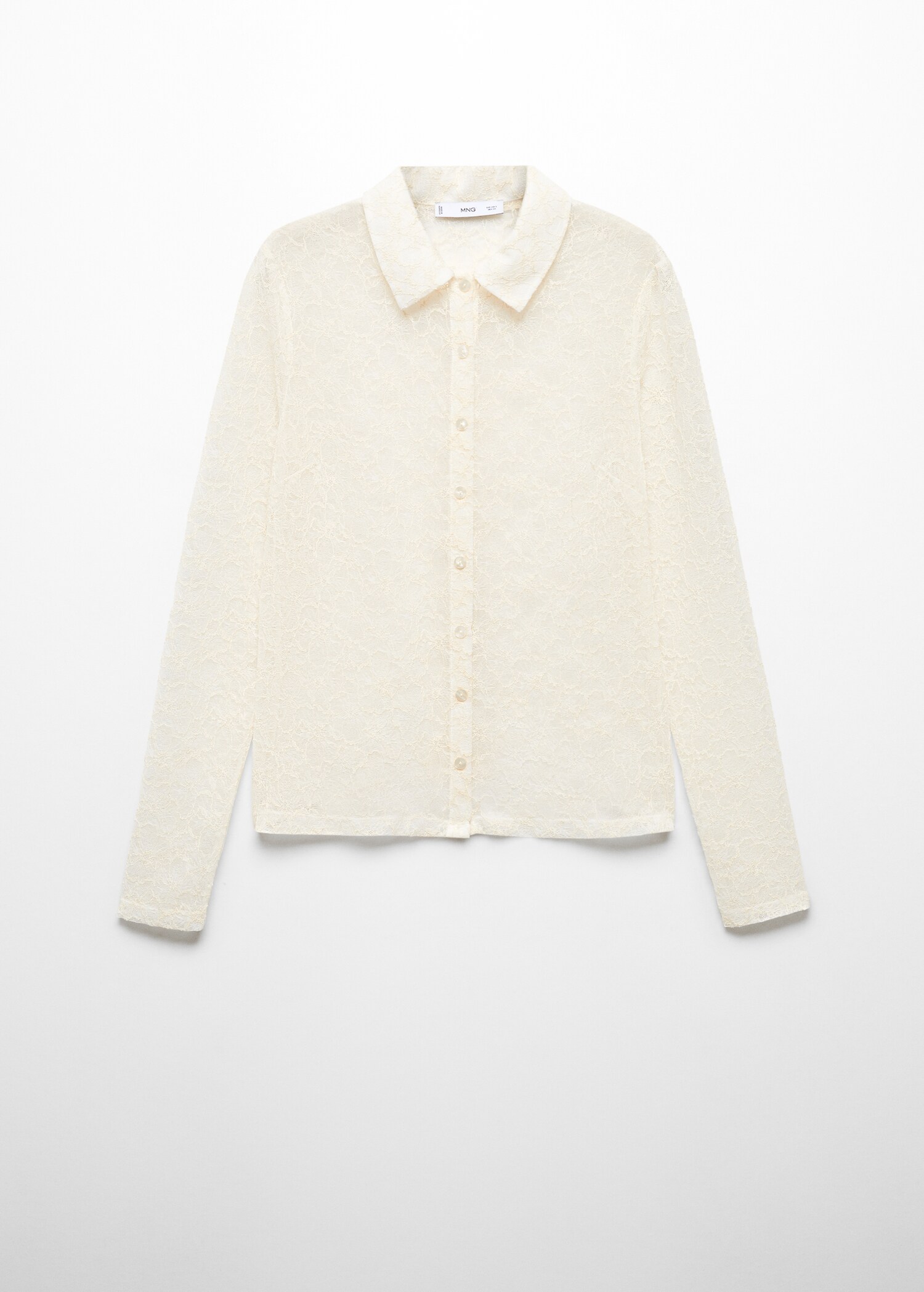 Semi-transparent lace shirt - Article without model