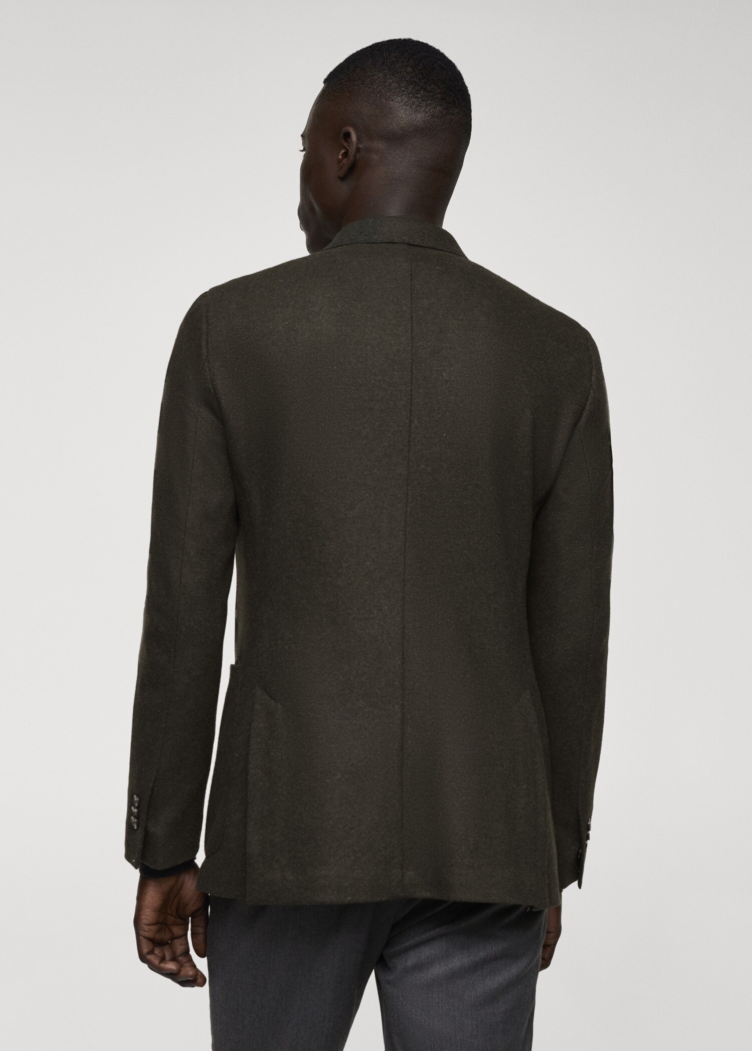 Virgin wool double-breasted blazer - Reverse of the article