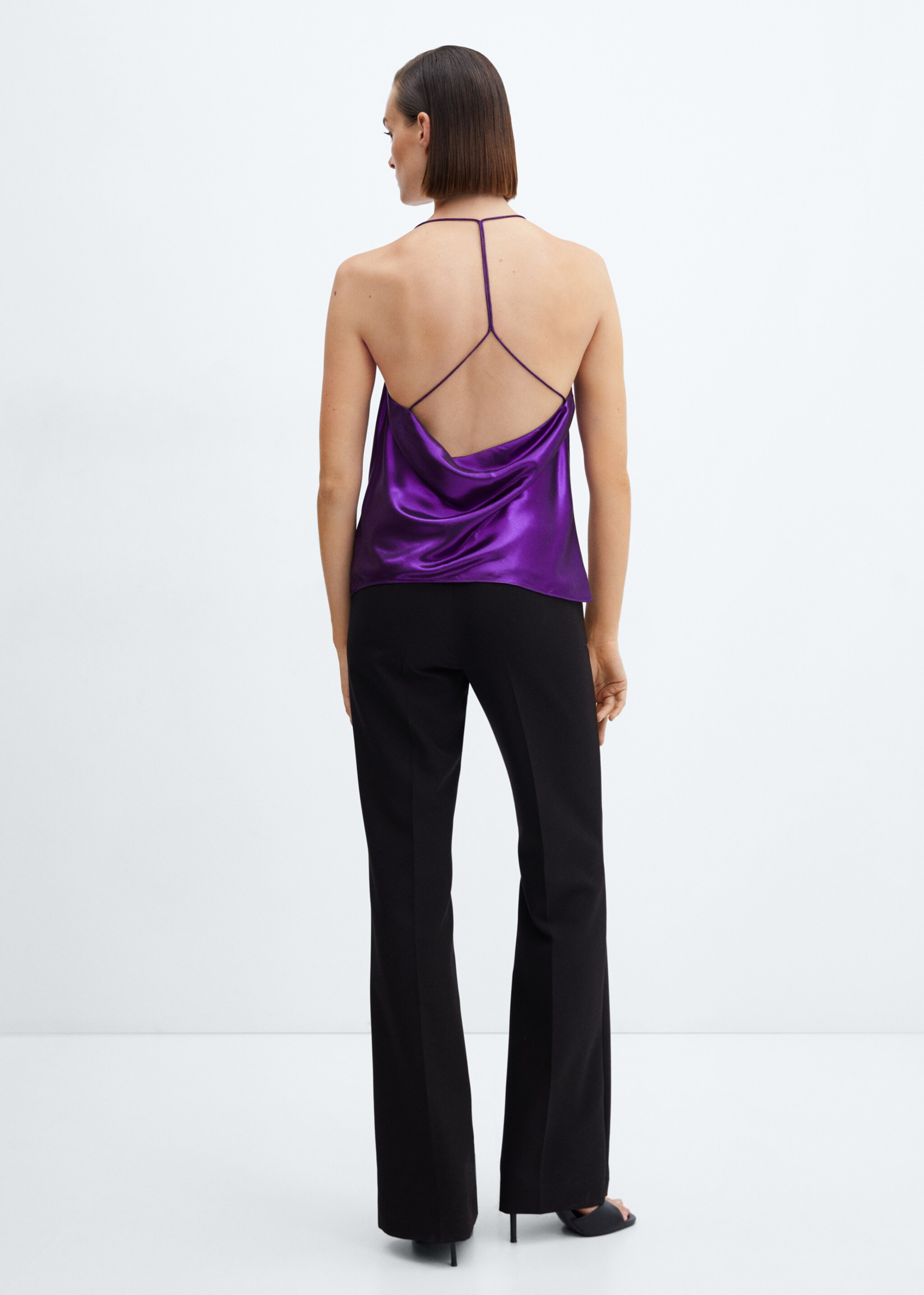 Satin top with straps - Reverse of the article