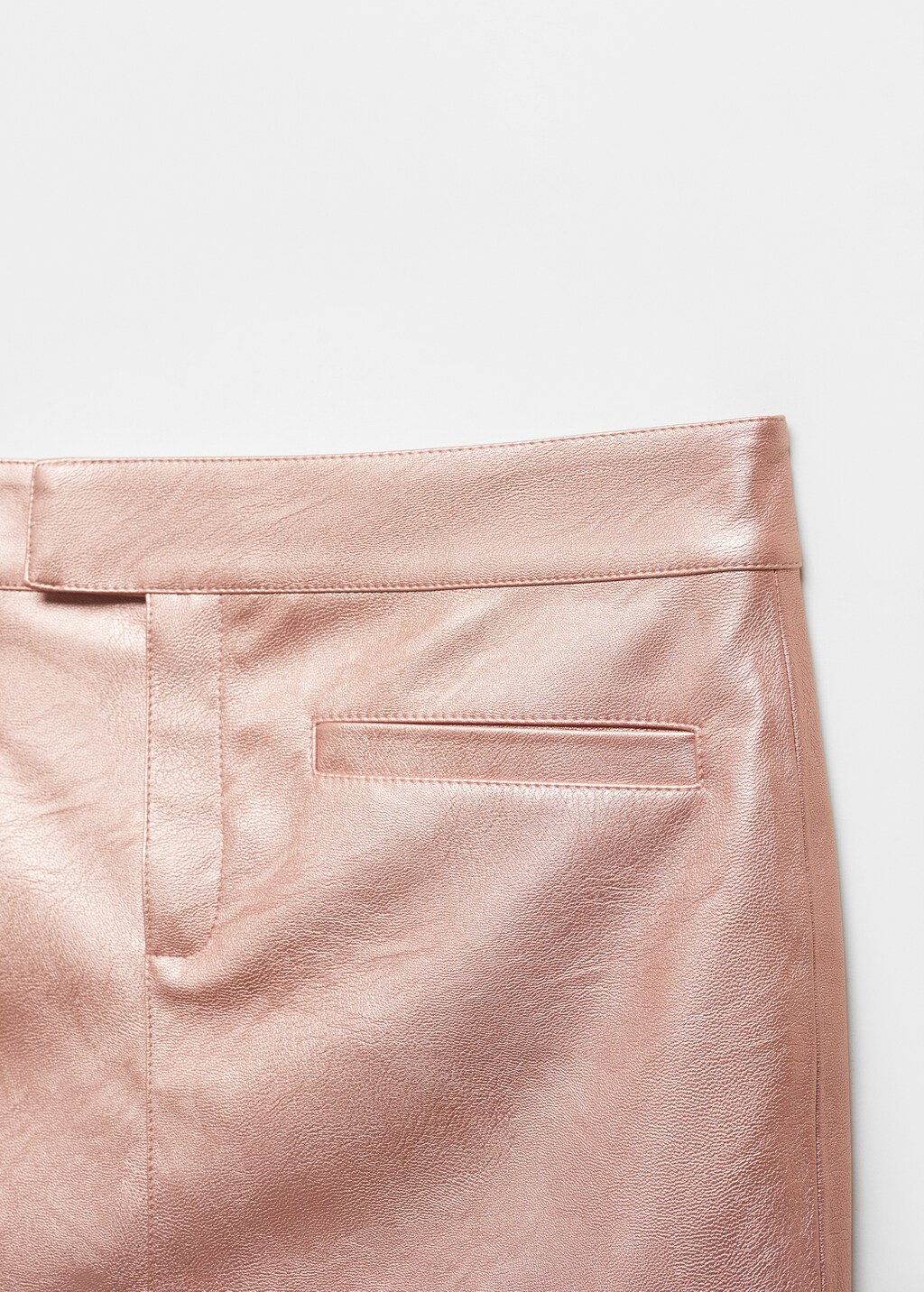 Metallic leather effect mini skirt Women MANGO OUTLET United Kingdom