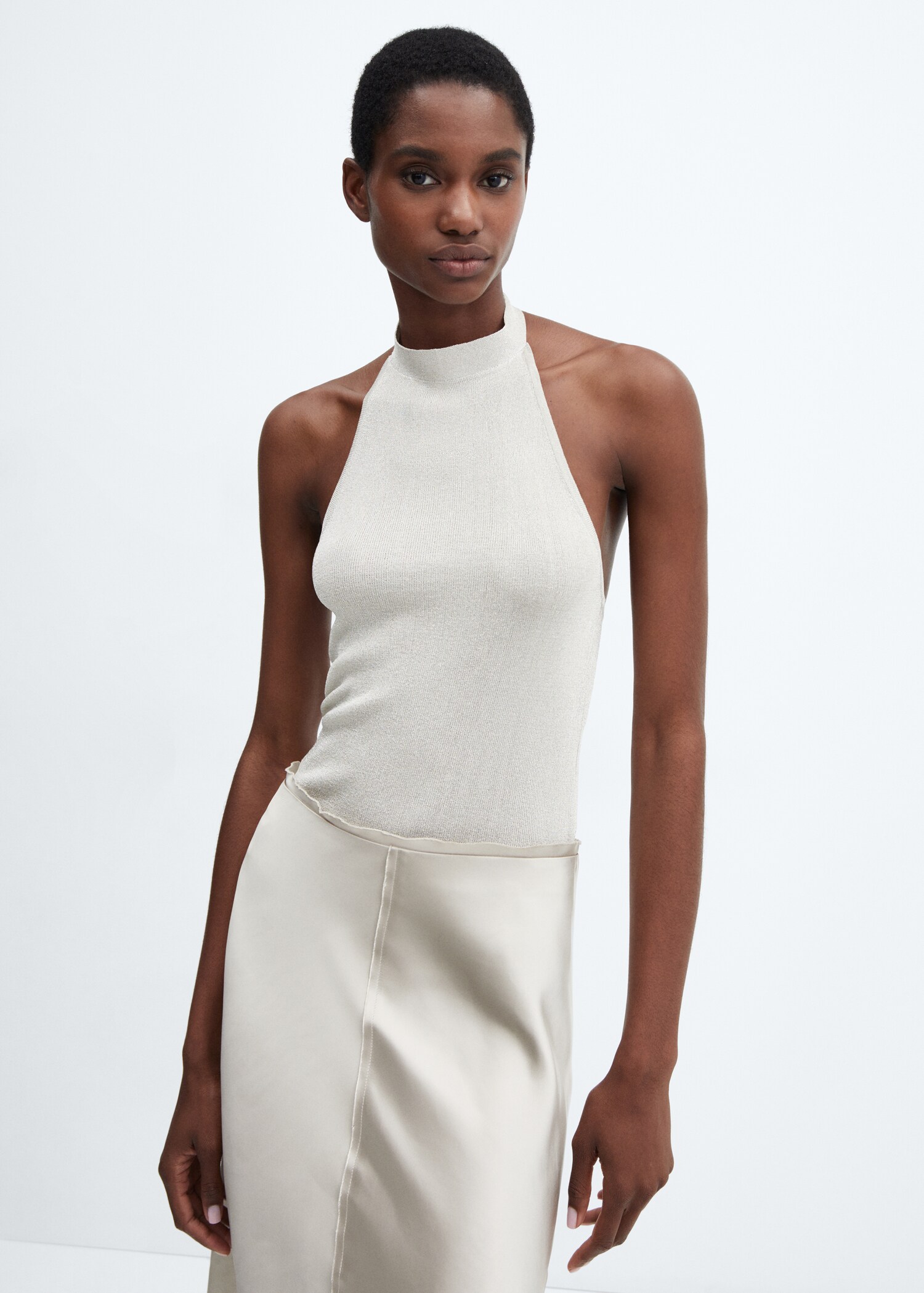 Top emmanchures américaines Lurex - Plan moyen
