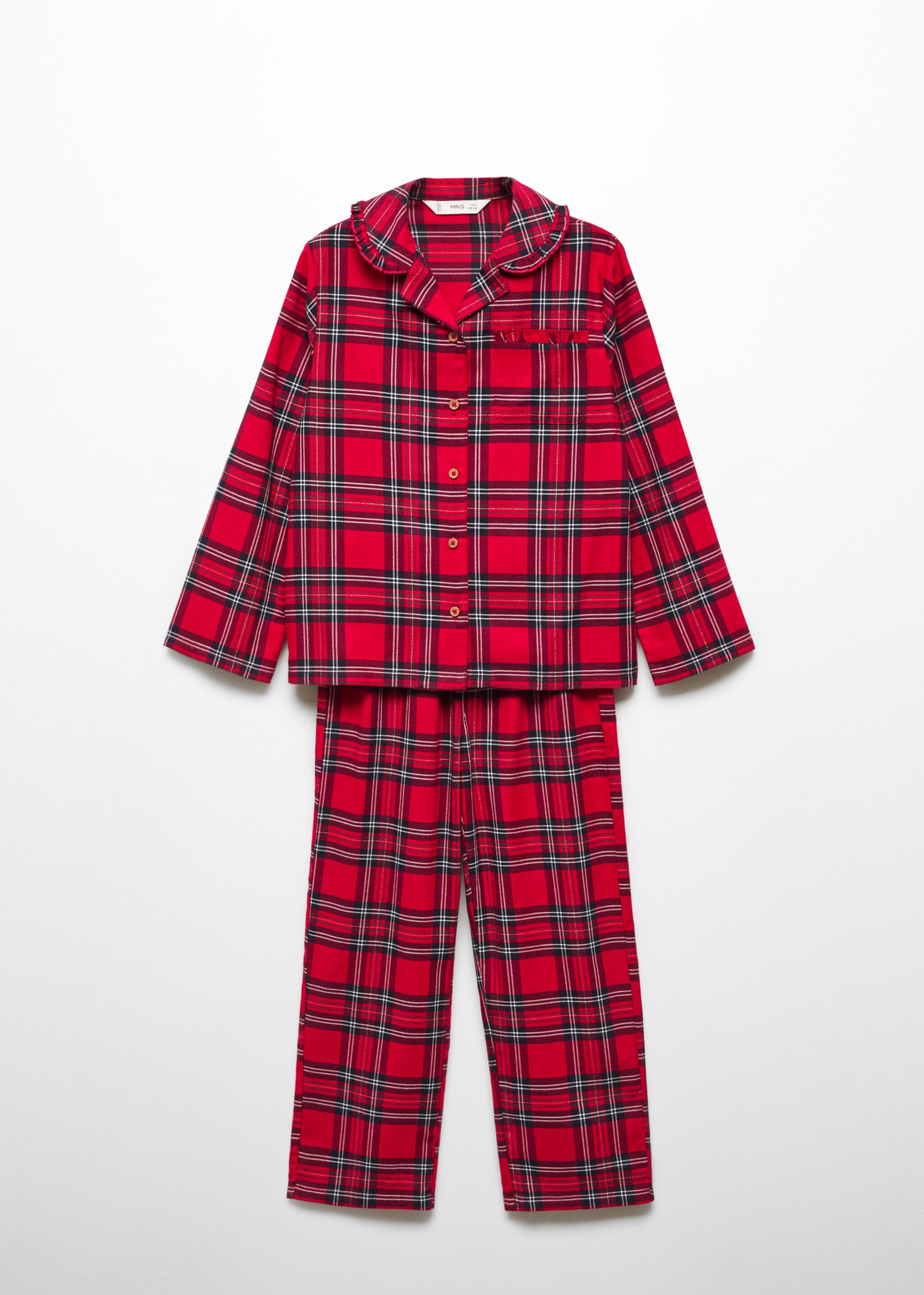 Pyjama long deux pièces carreaux - Article sans modèle