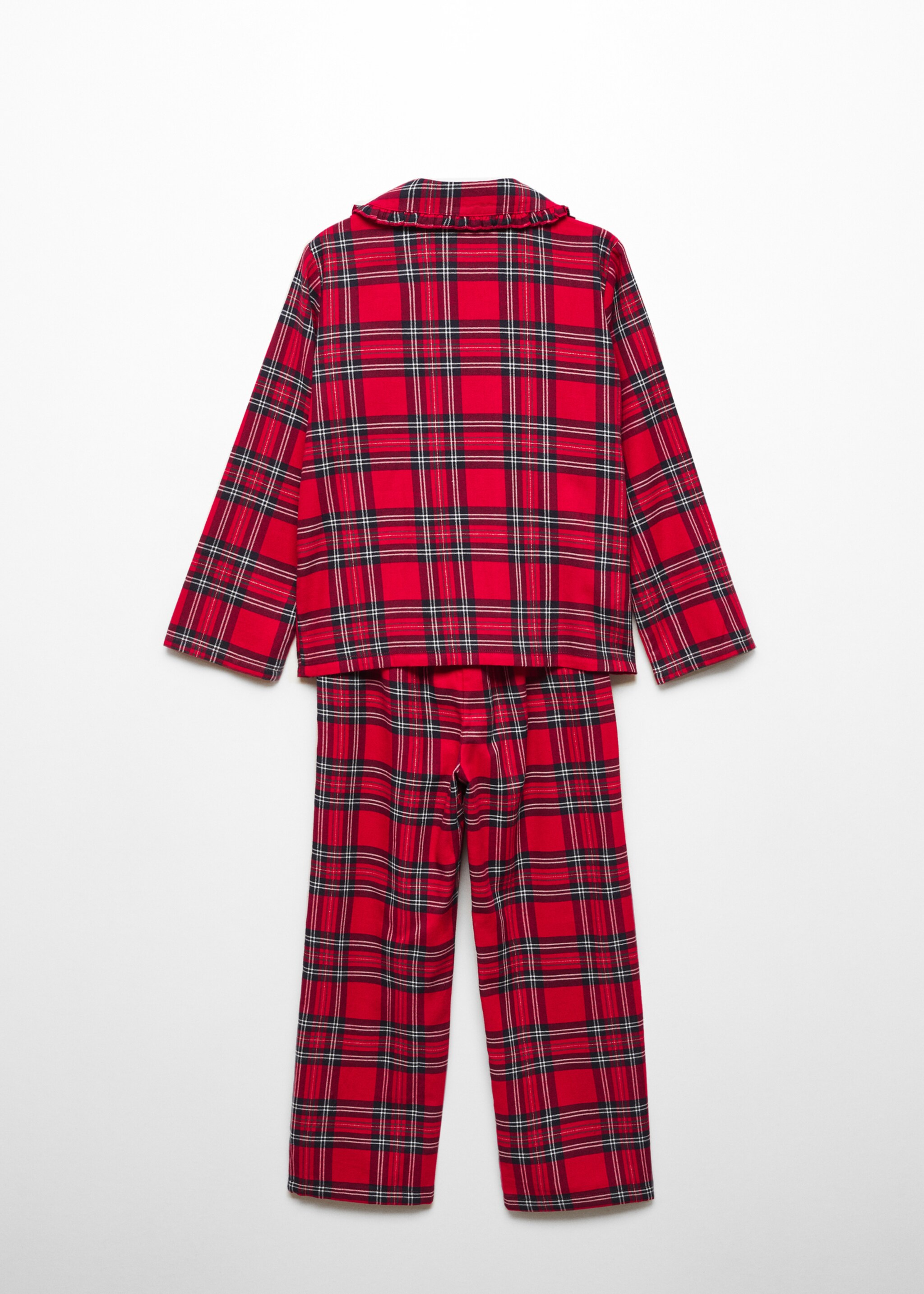 Pyjama long deux pièces carreaux - Verso de l’article