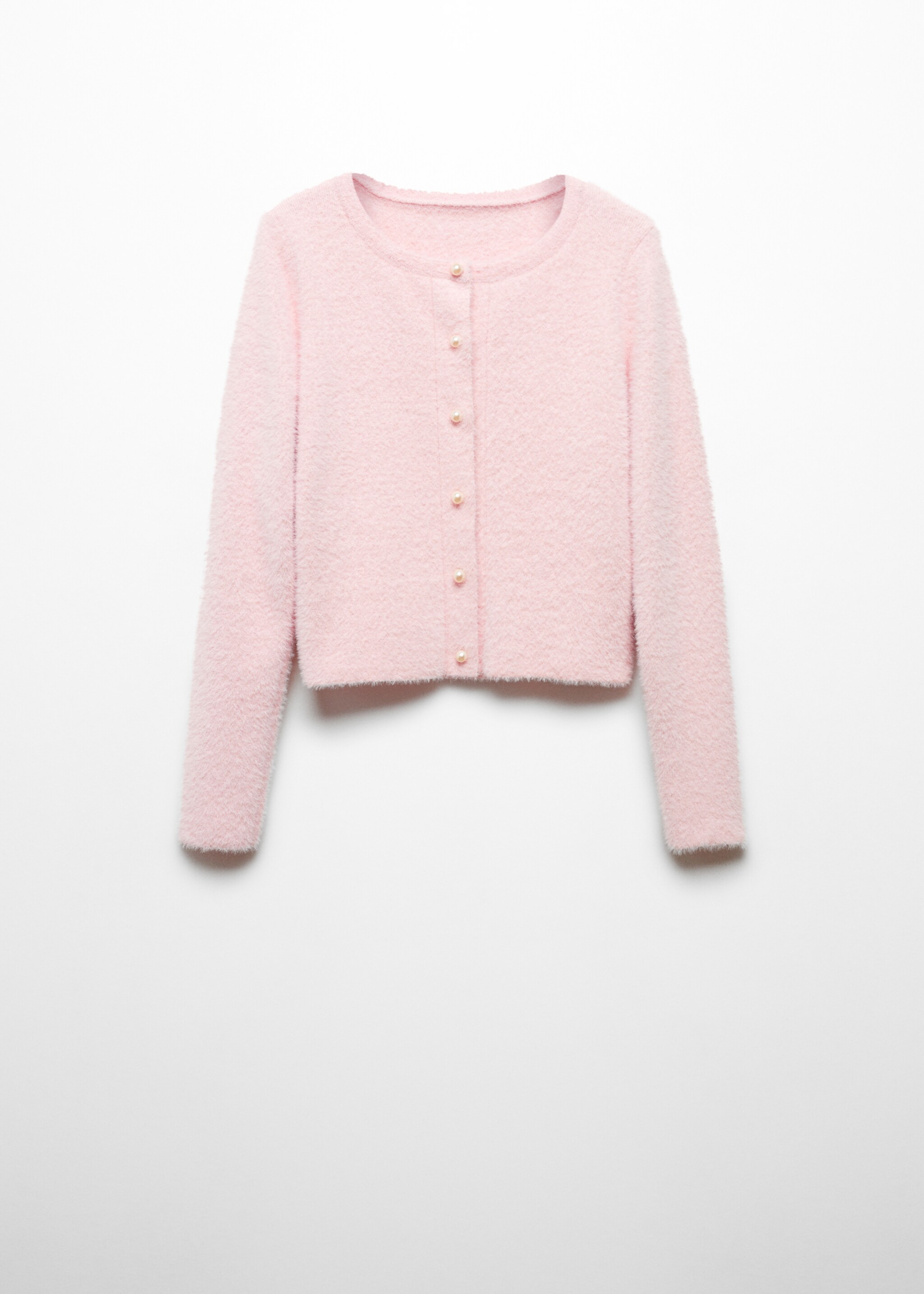 Fur-effect knitted cardigan - Article without model