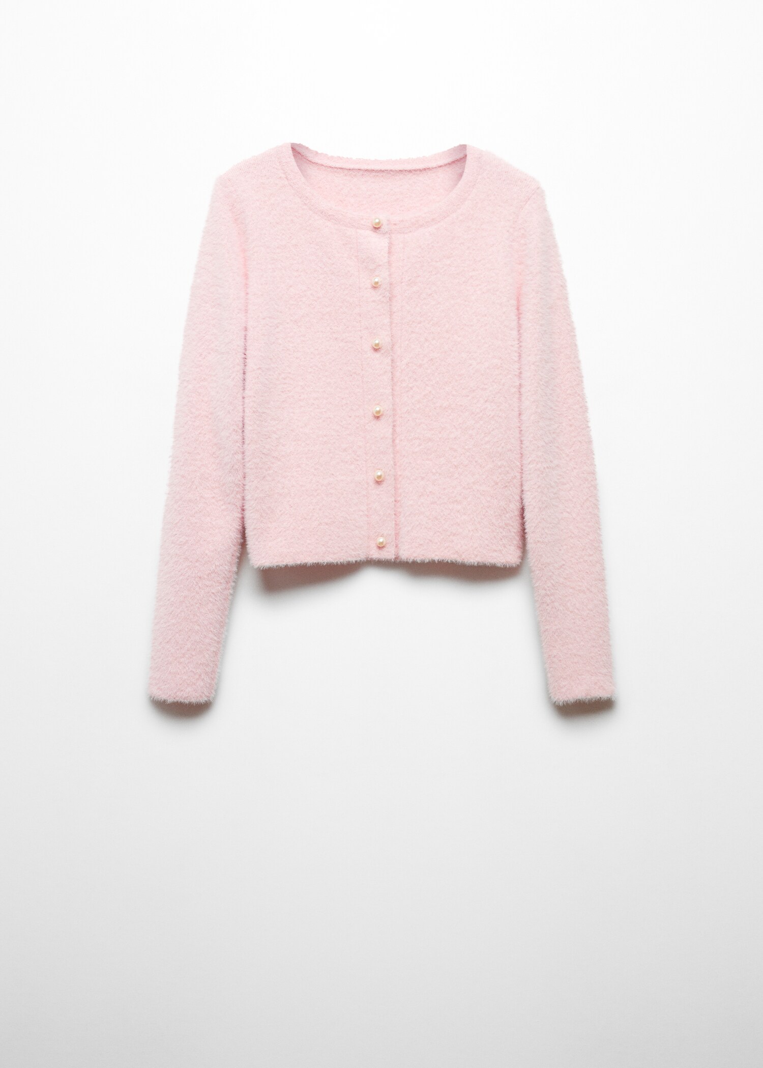 Fur-effect knitted cardigan - Article without model