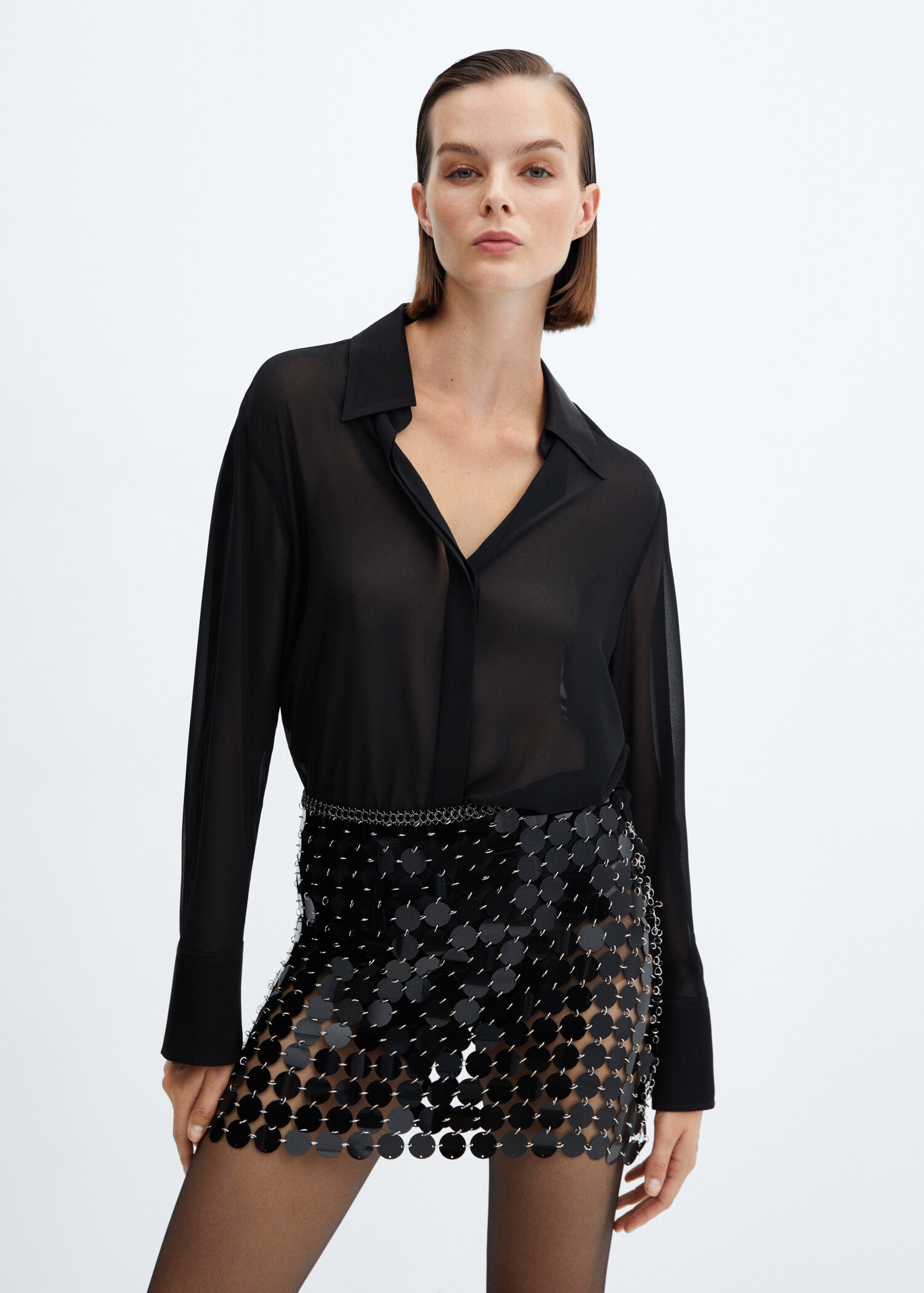 Rok met metallic schijven - Middenvlak