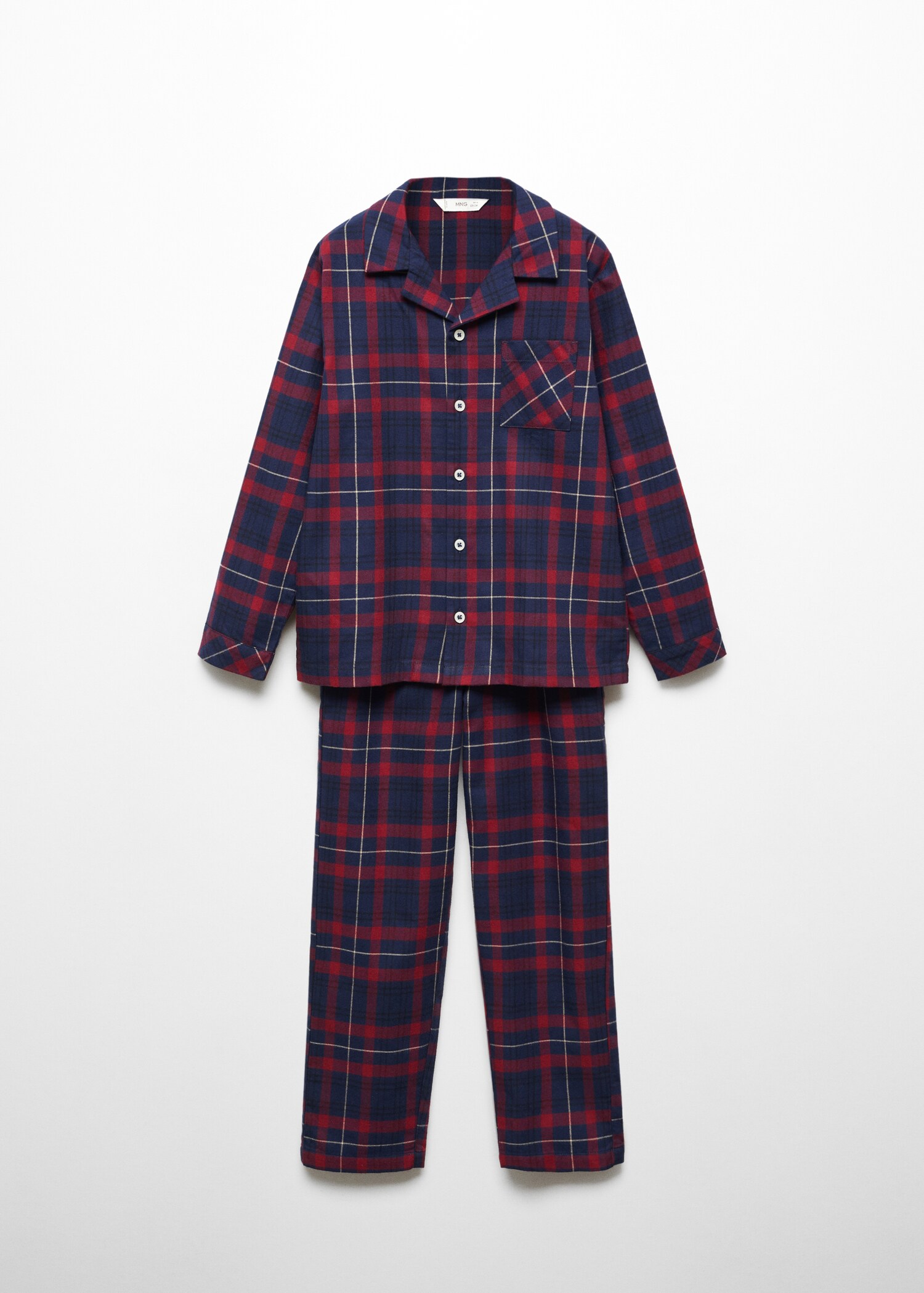 Two-pieces check long pyjamas - Article without model