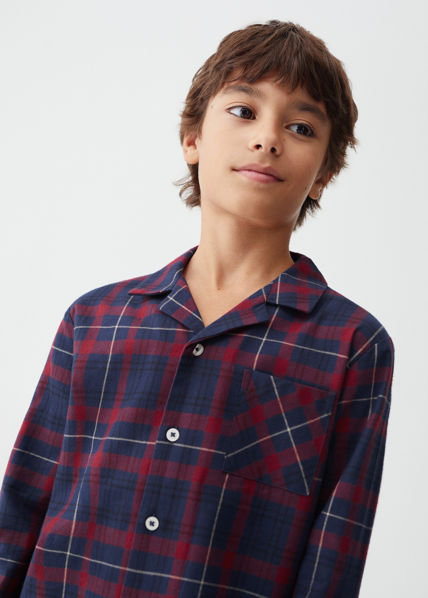 Two-pieces check long pyjamas - Details of the article 1