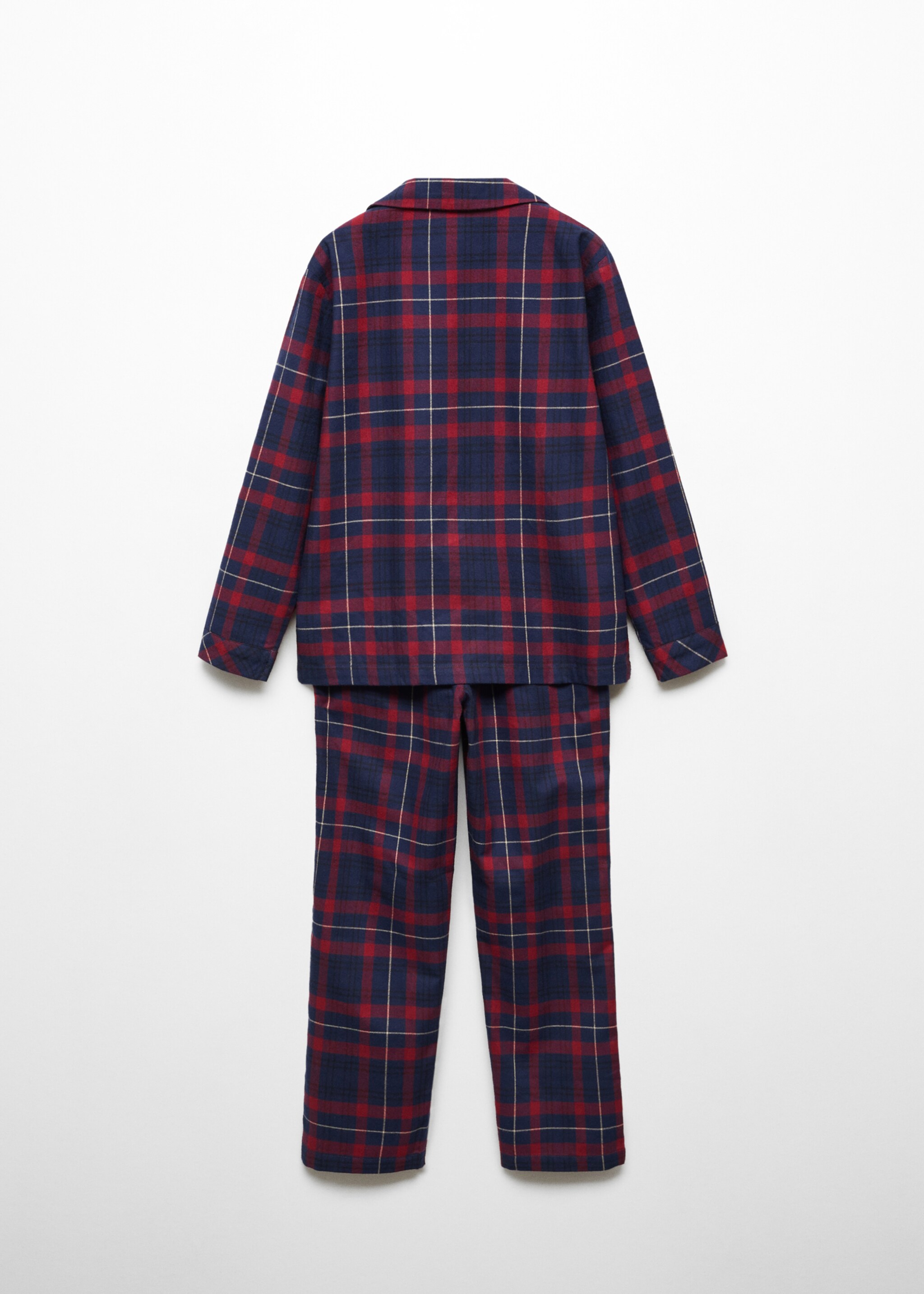 Two-pieces check long pyjamas - Reverse of the article