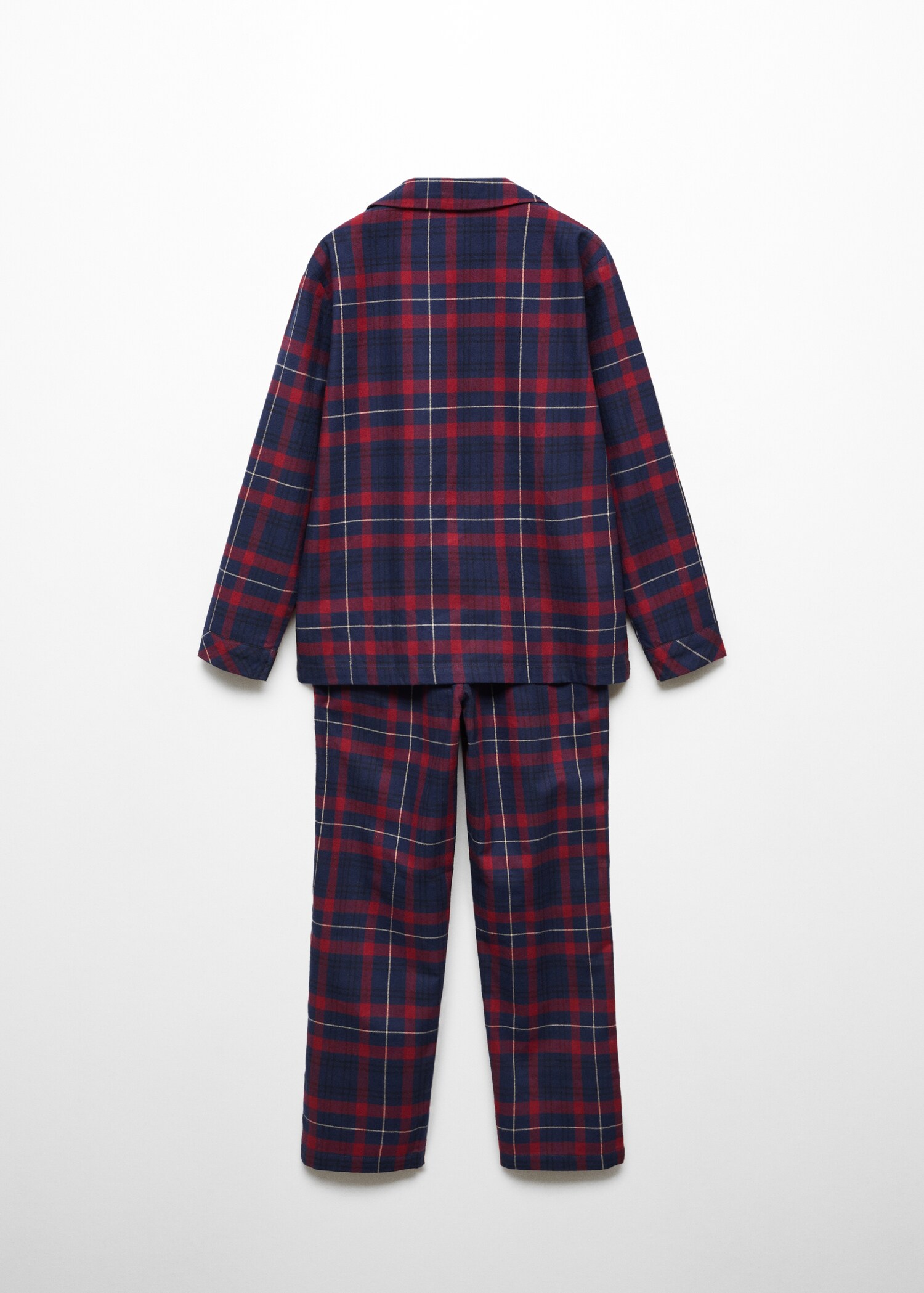 Two-pieces check long pyjamas - Reverse of the article
