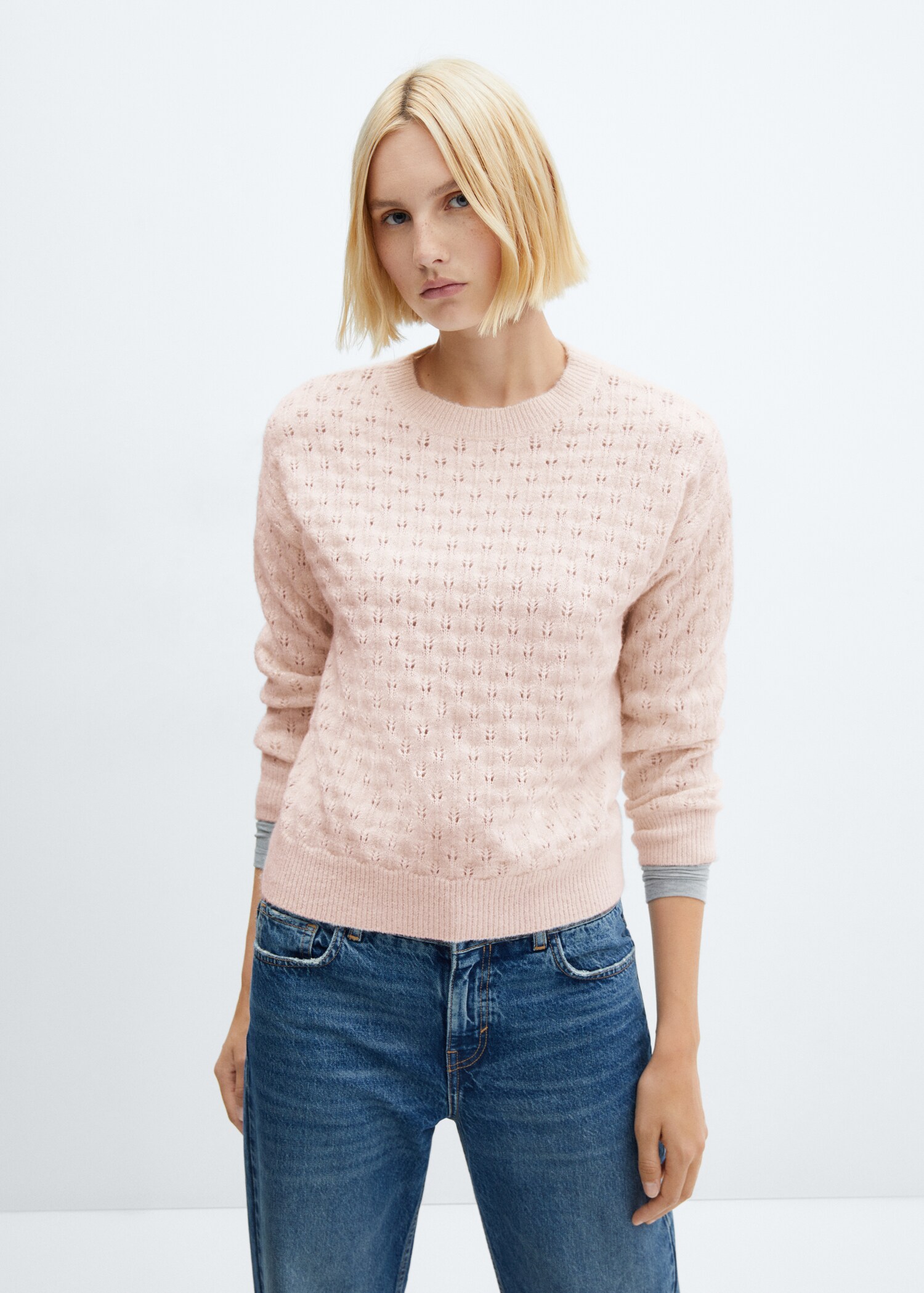 Sweater with lurex details - Medium plane