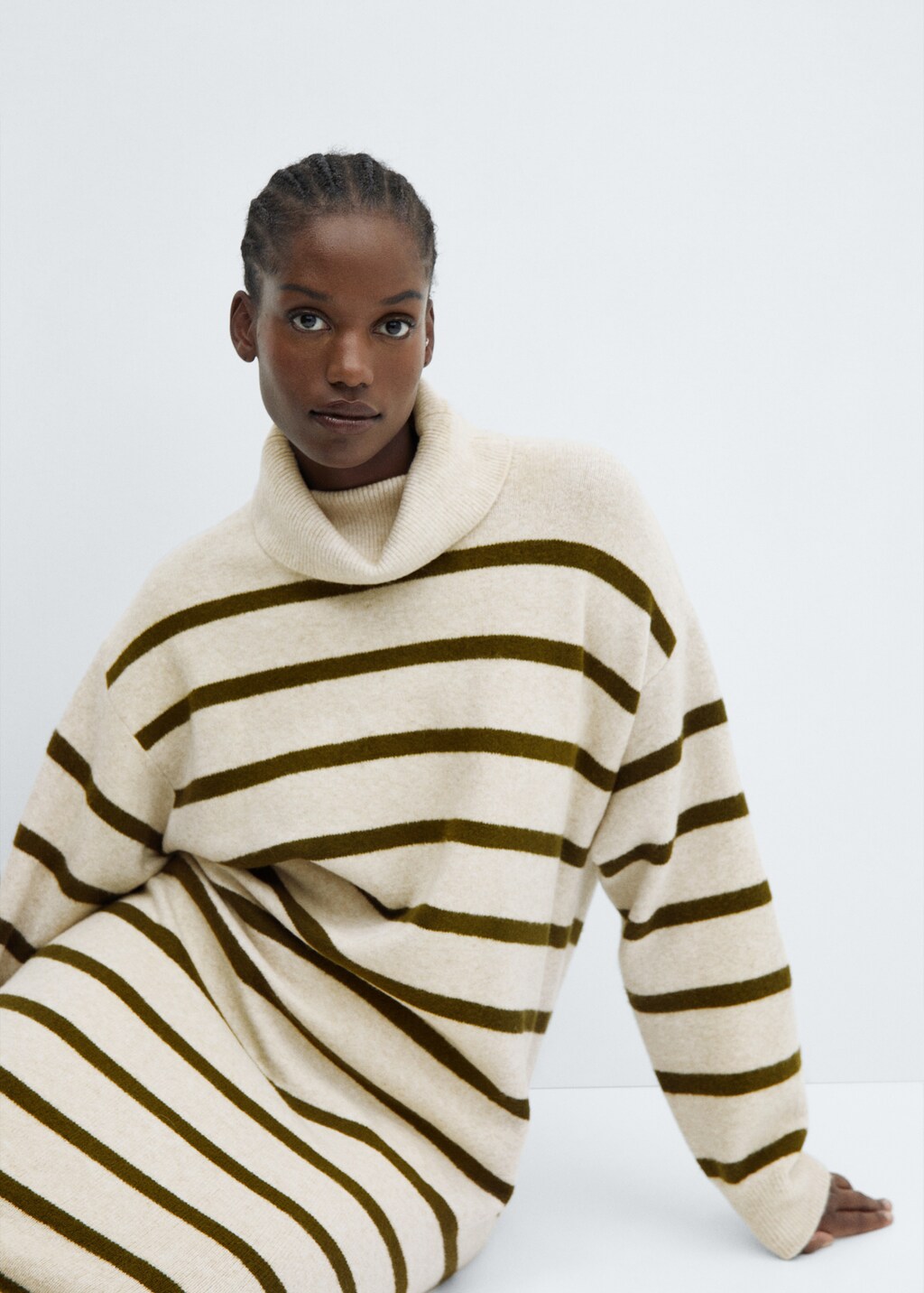ATON WOOL MOULIN TURTLENECK DRESS