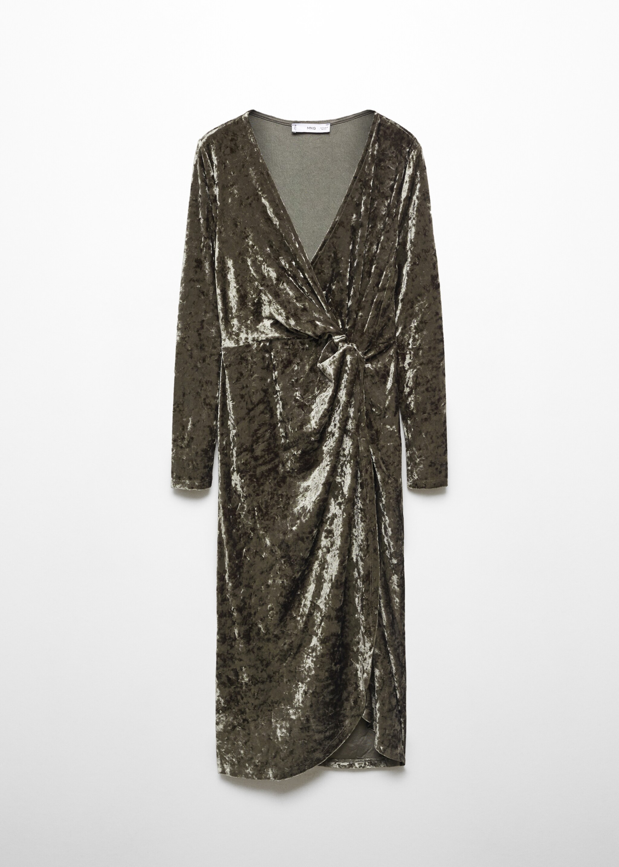 Kleid mit Knotendetail aus Samt - Artikel ohne Model