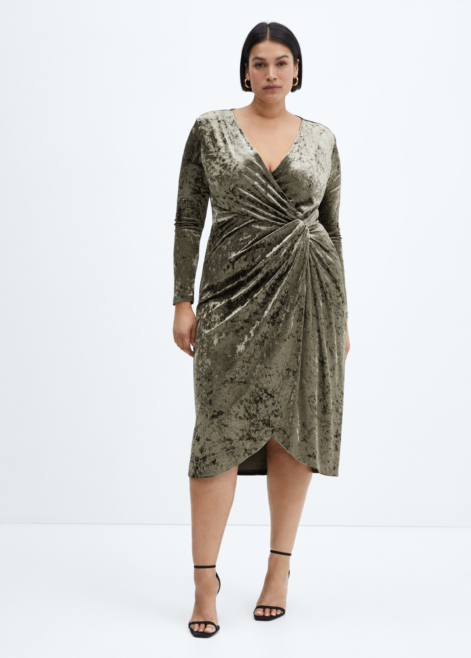 Fluwelen Jurk Dames Cocktailjurk Lange Mouw Sexy Lange Mouw