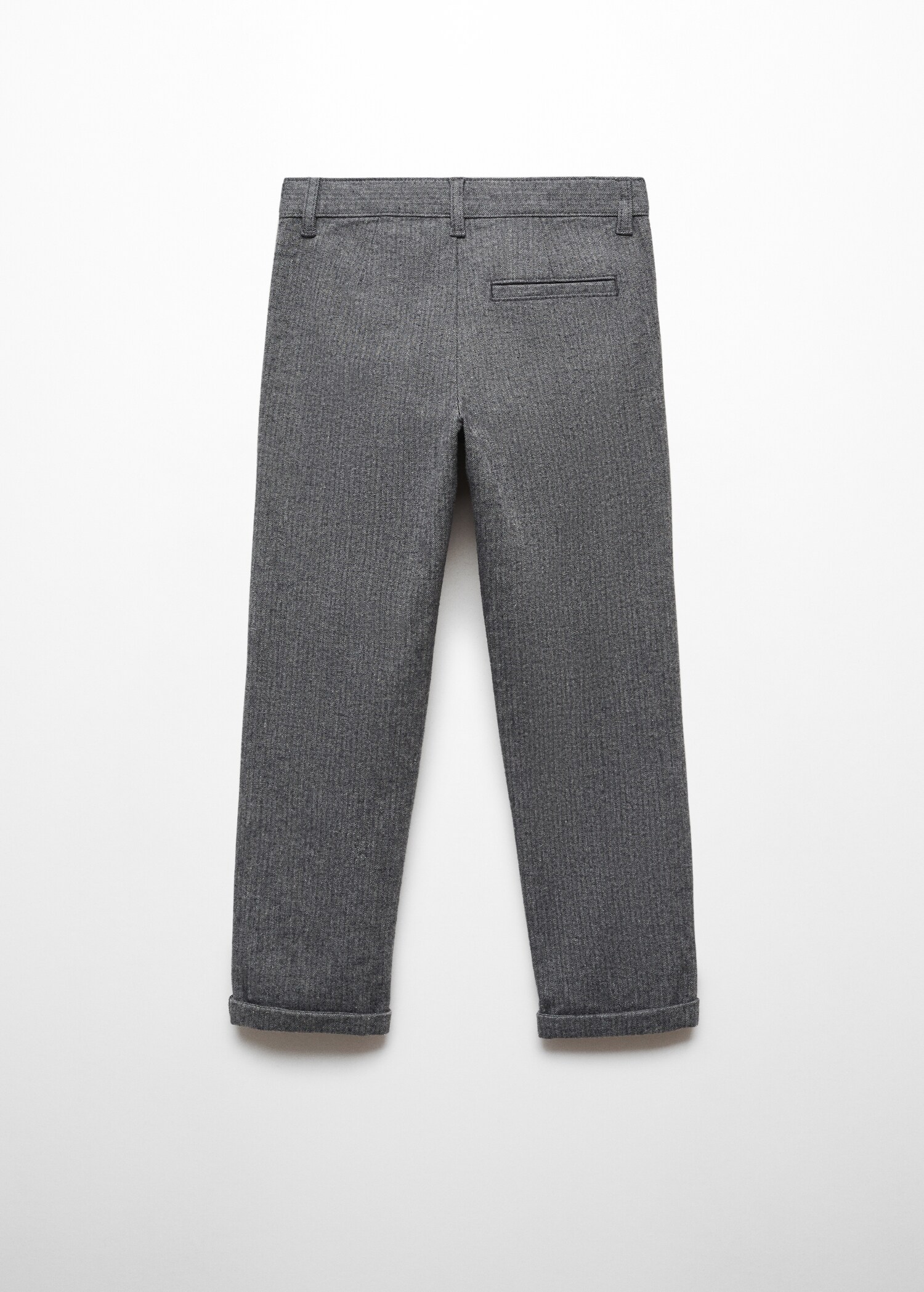 Herringbone straight trousers - Reverse of the article