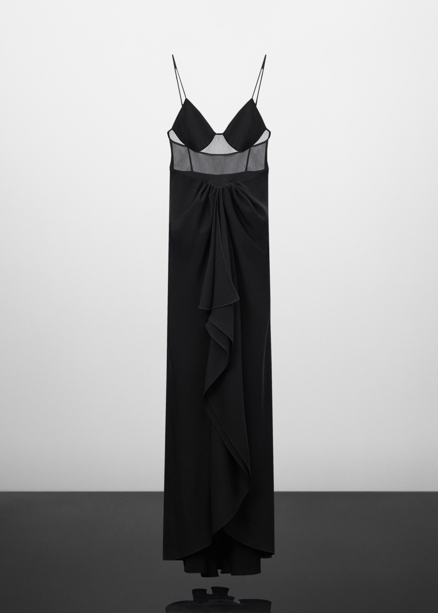 Rüschenkleid mit halbdurchsichtigem Einsatz - Artikel ohne Model