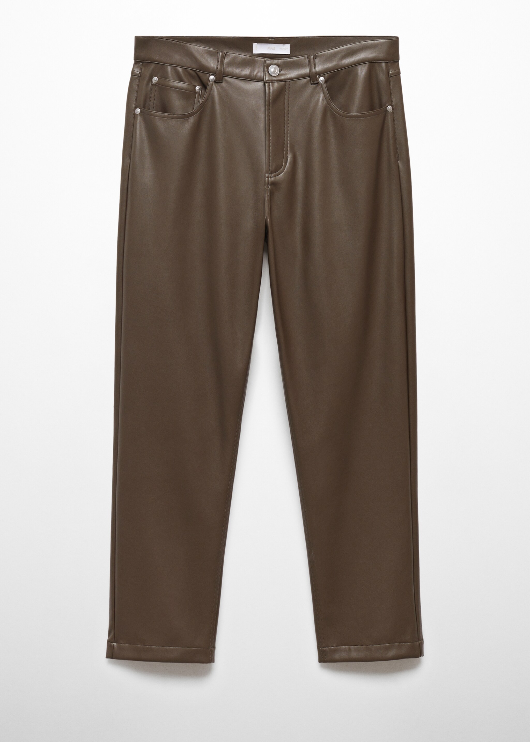 Leather-effect slim-fit trousers - Article without model