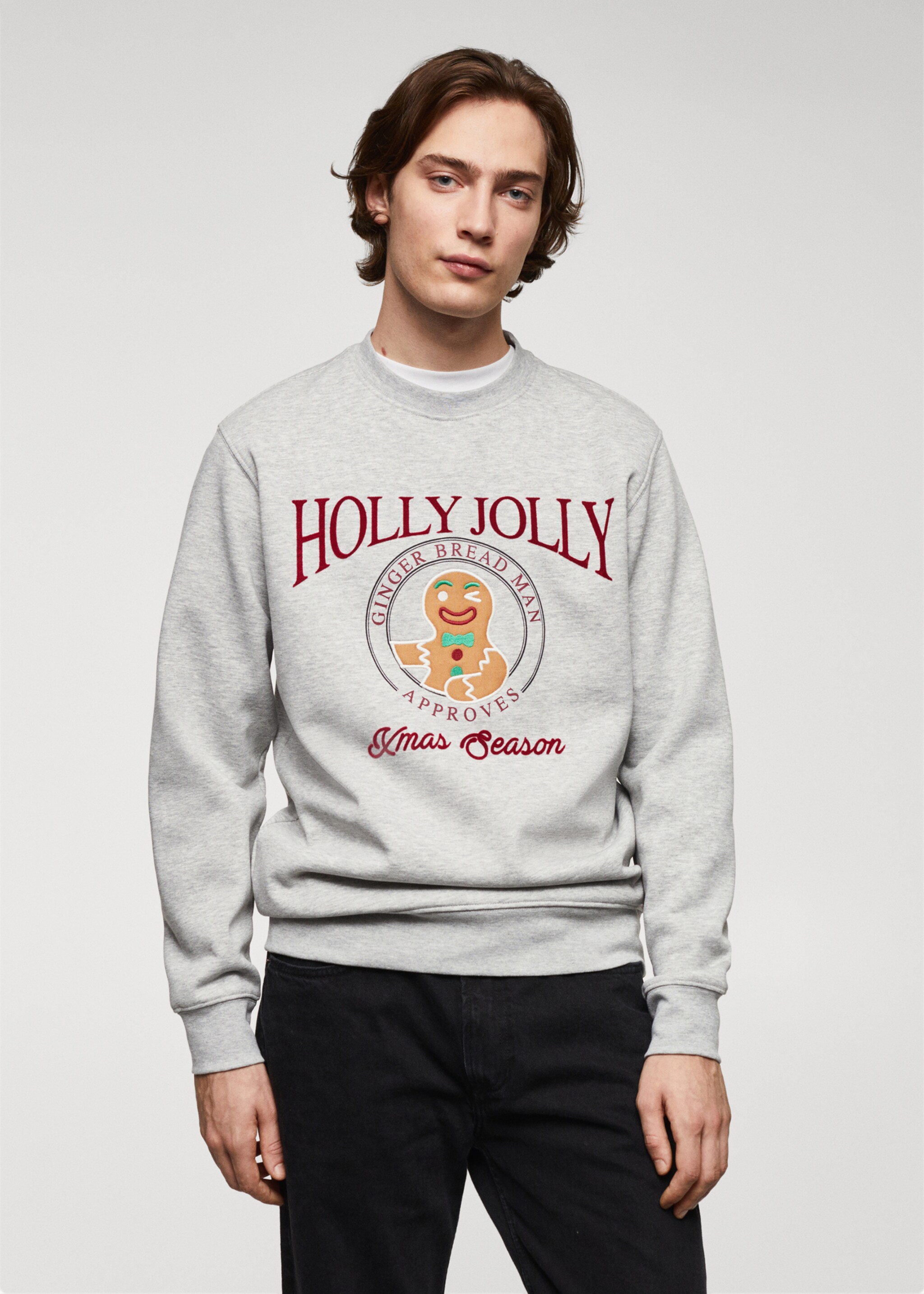 Velvet details print sweatshirt - Medium plane
