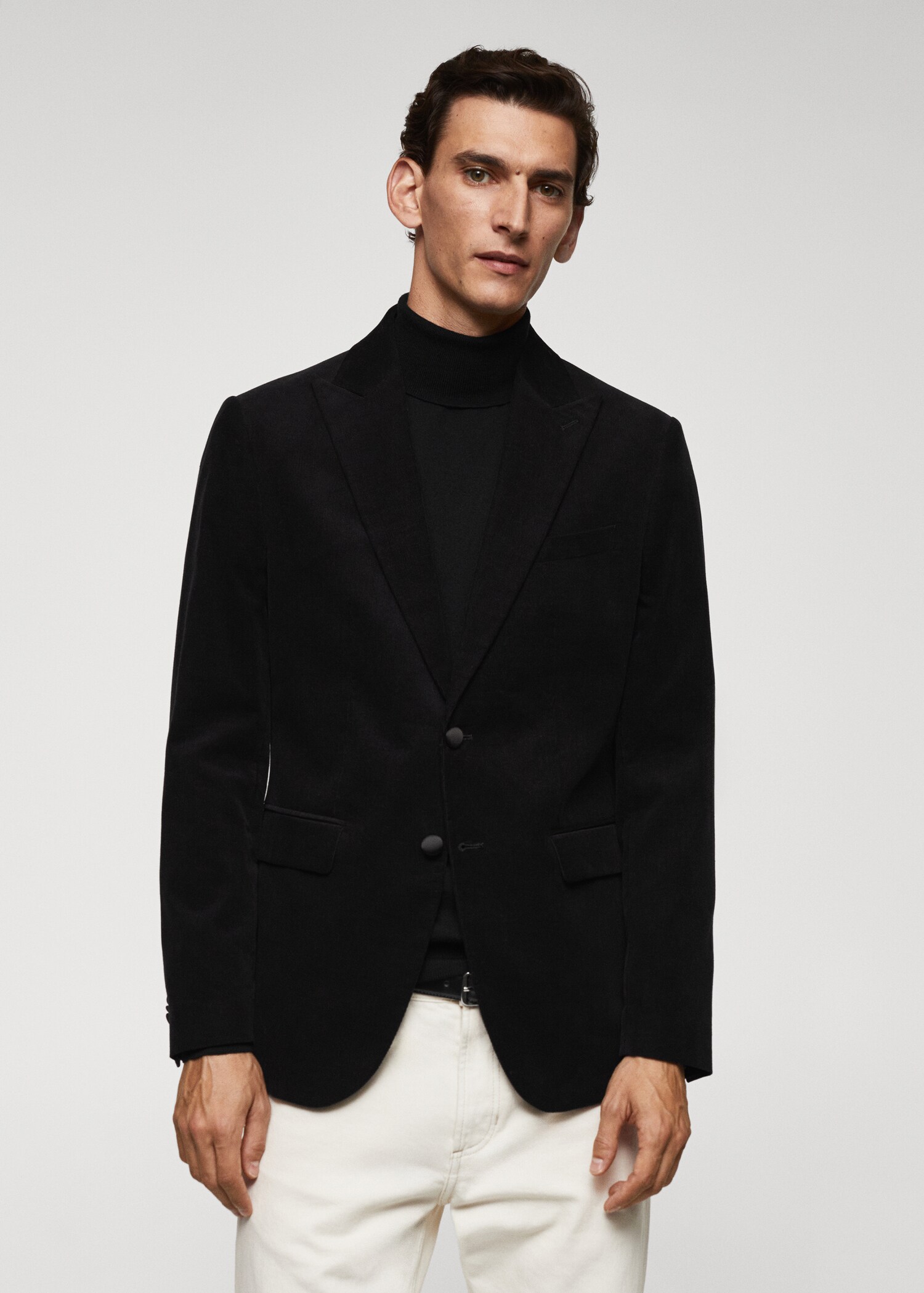 Slim fit corduroy blazer - Medium plane