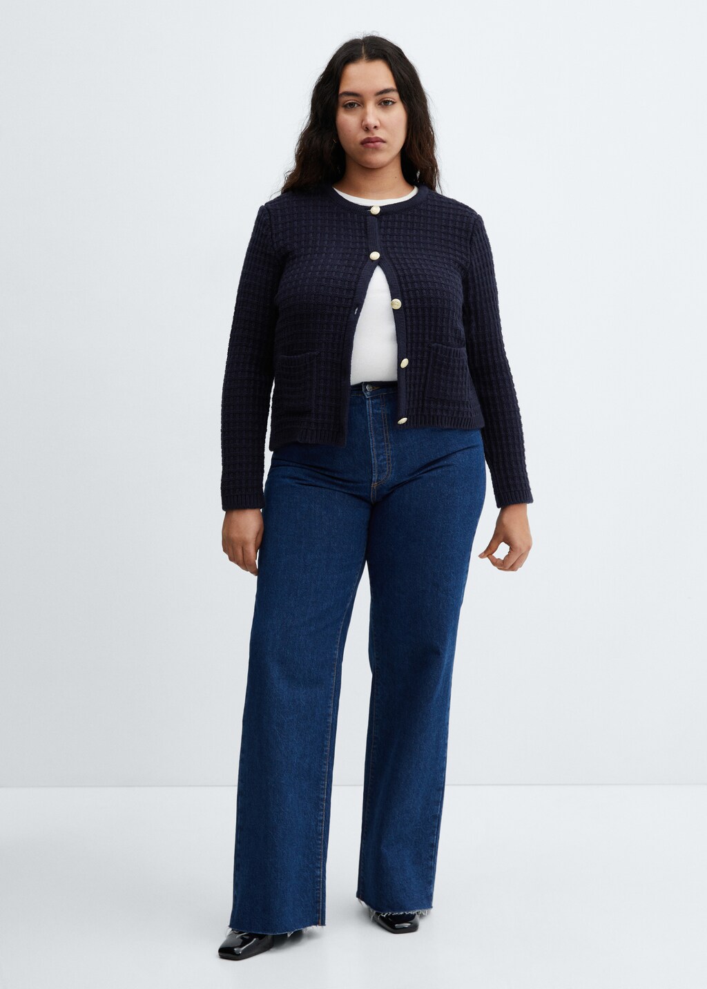 Button knit cardigan - Women | MANGO OUTLET USA Button knit cardigan - Women | MANGO OUTLET USA