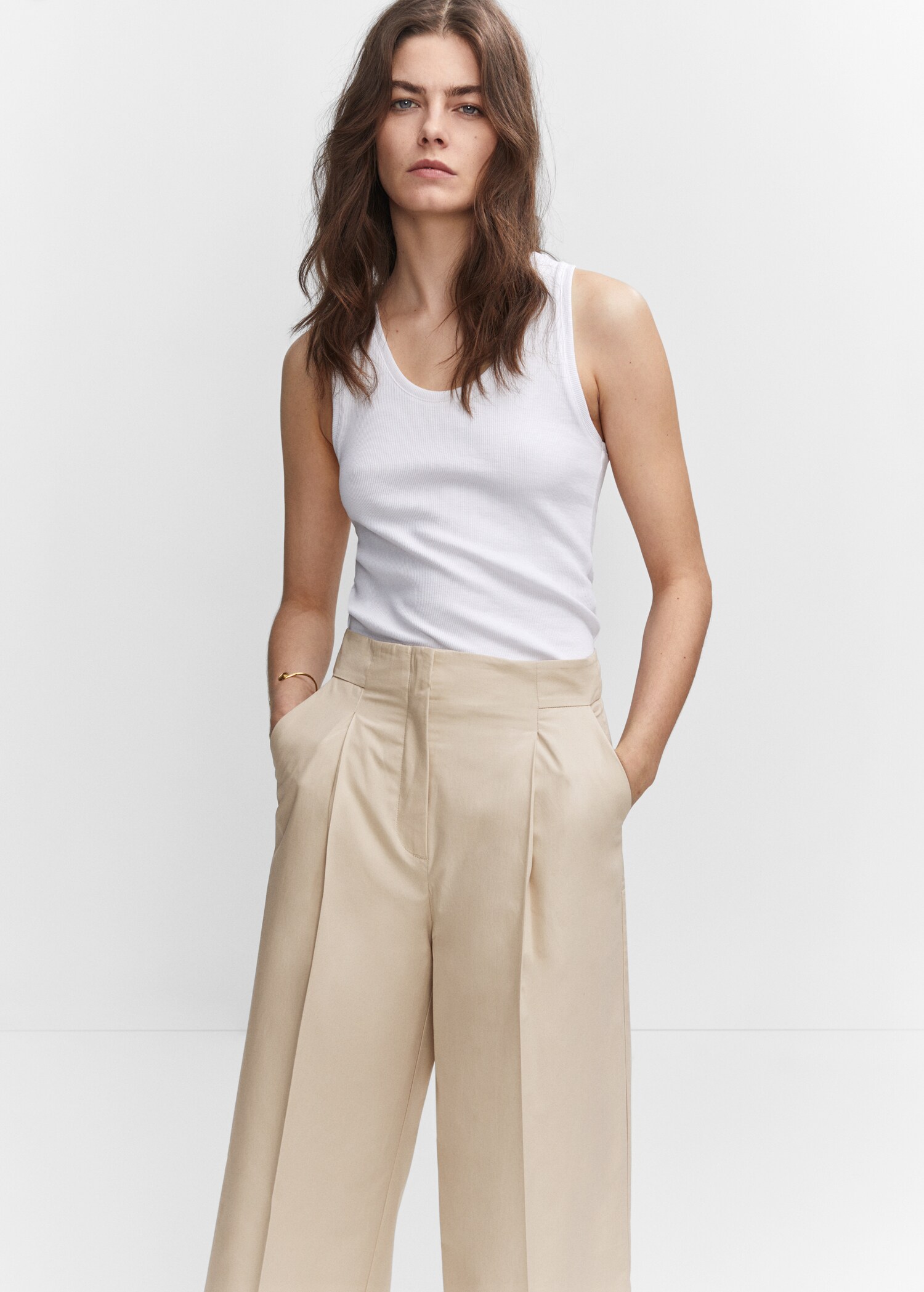 Cotton culotte trousers - Details of the article 1
