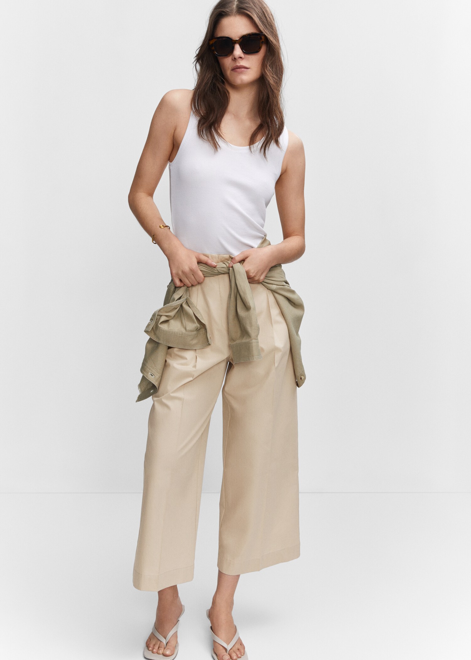Cotton culotte trousers - Details of the article 2