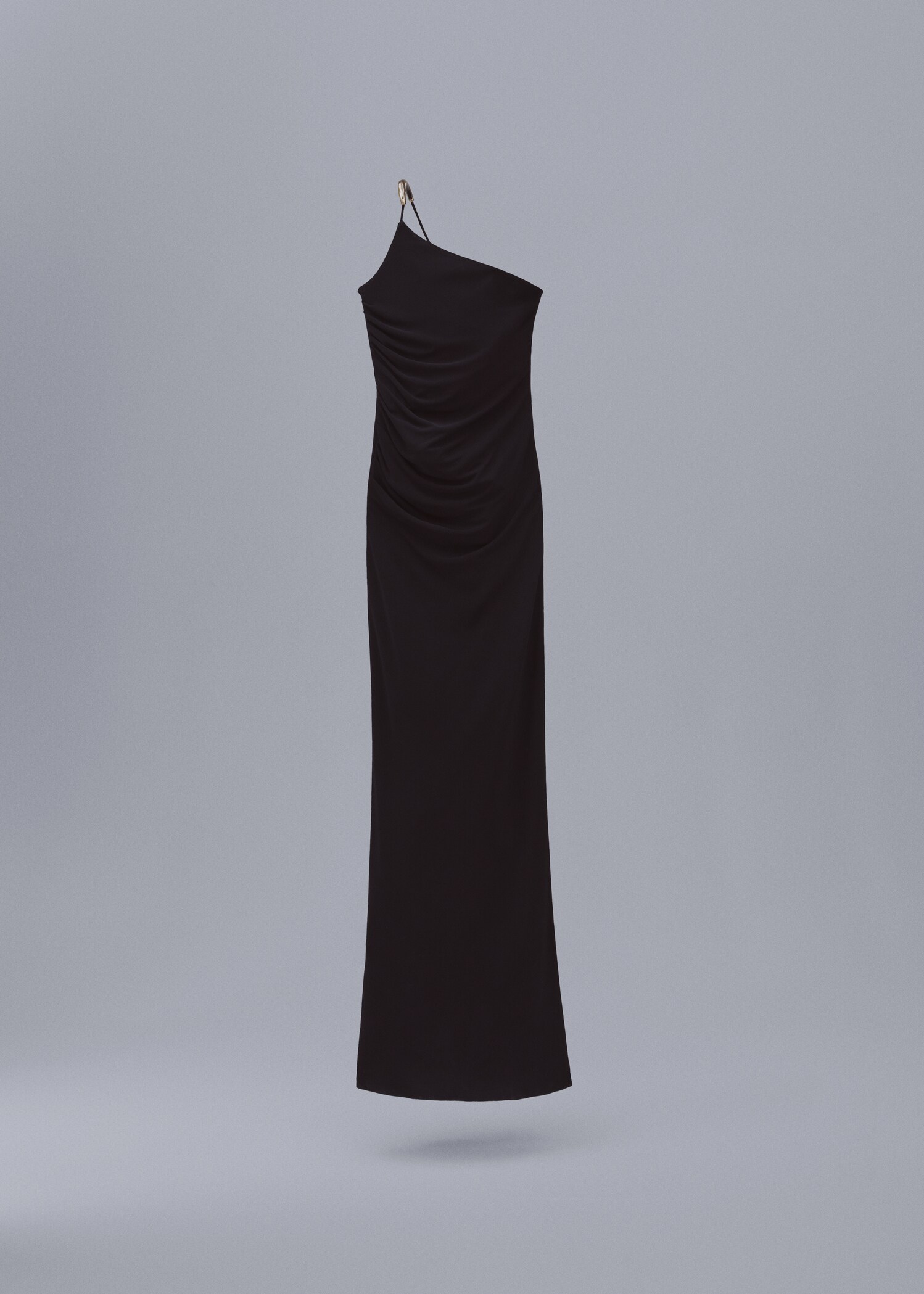 Asymmetrical dress with metallic appliqué - Article without model