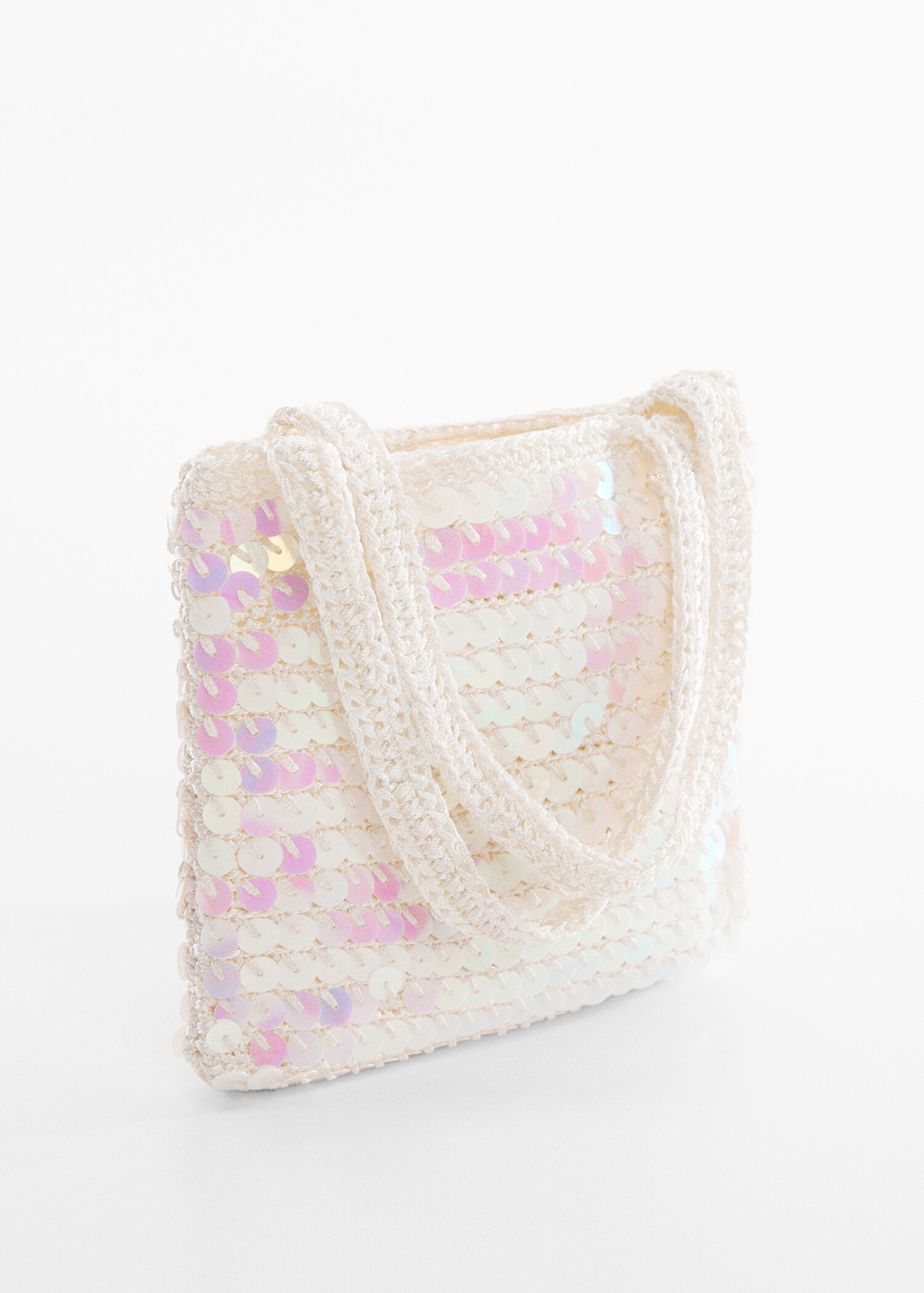 Short-handle sequined bag - Medium plane