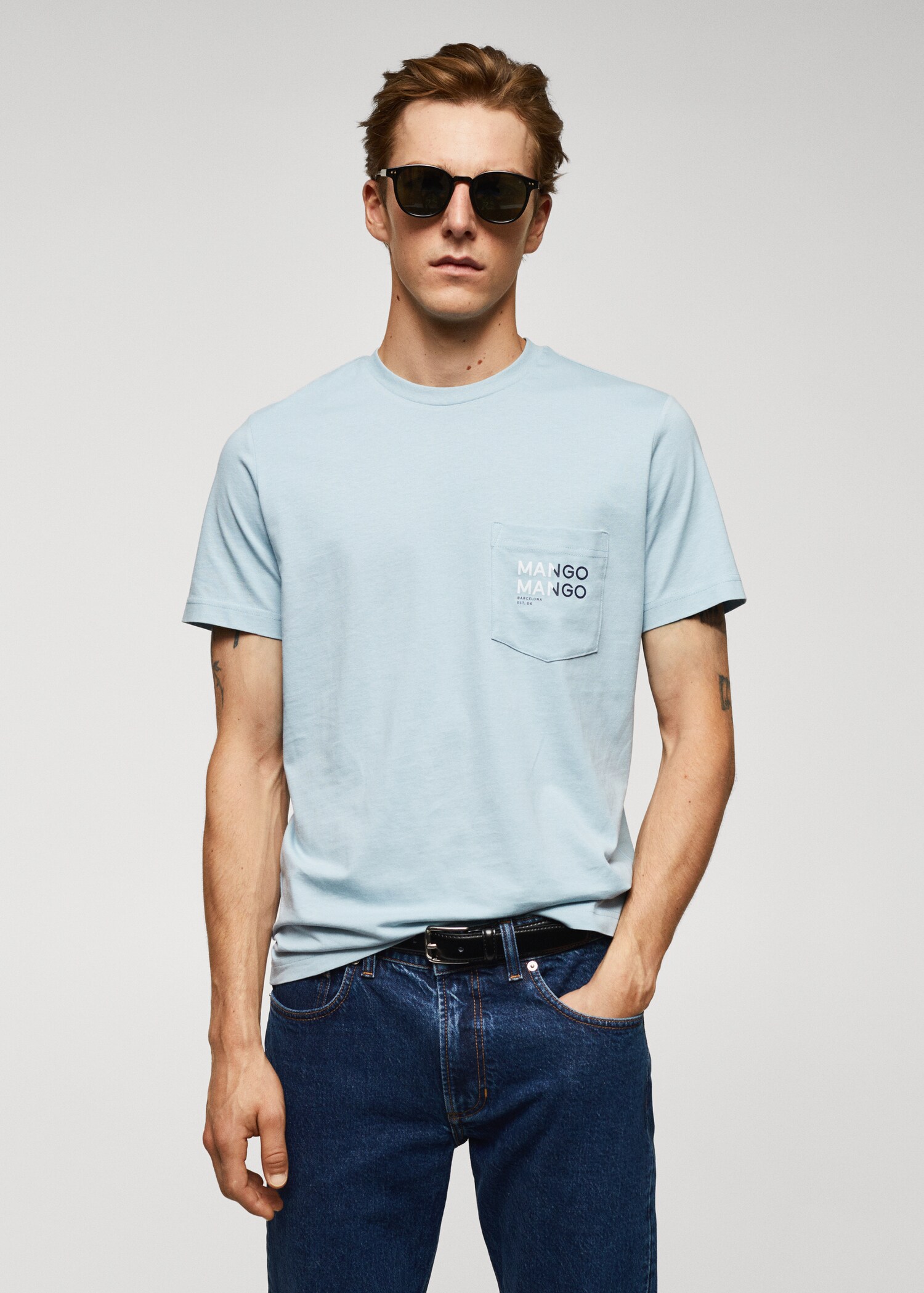 Logo print cotton t-shirt - Medium plane
