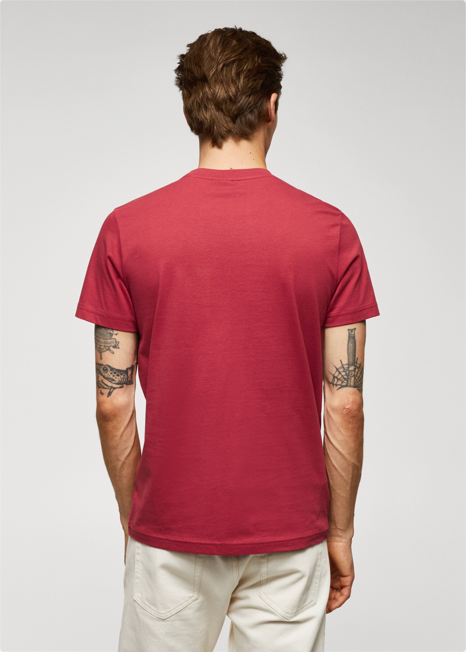 Baumwoll-T-Shirt mit Logo-Print - Rückseite des Artikels
