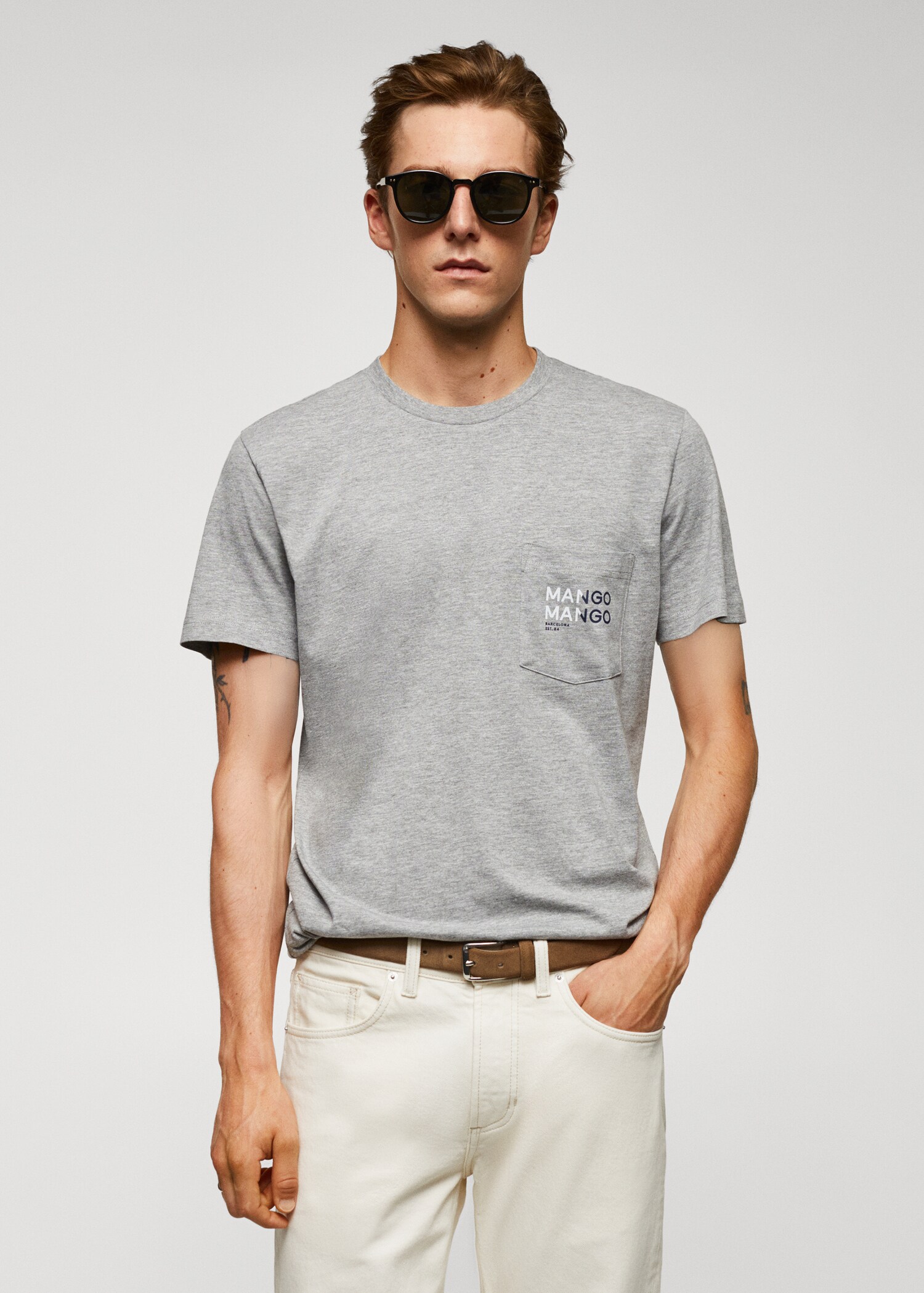 Logo print cotton t-shirt - Medium plane